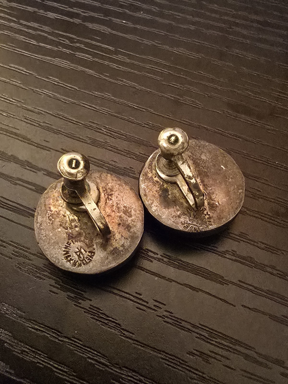 Women’s Vintage Screwback Earrings .925 Unknown Designer Signed