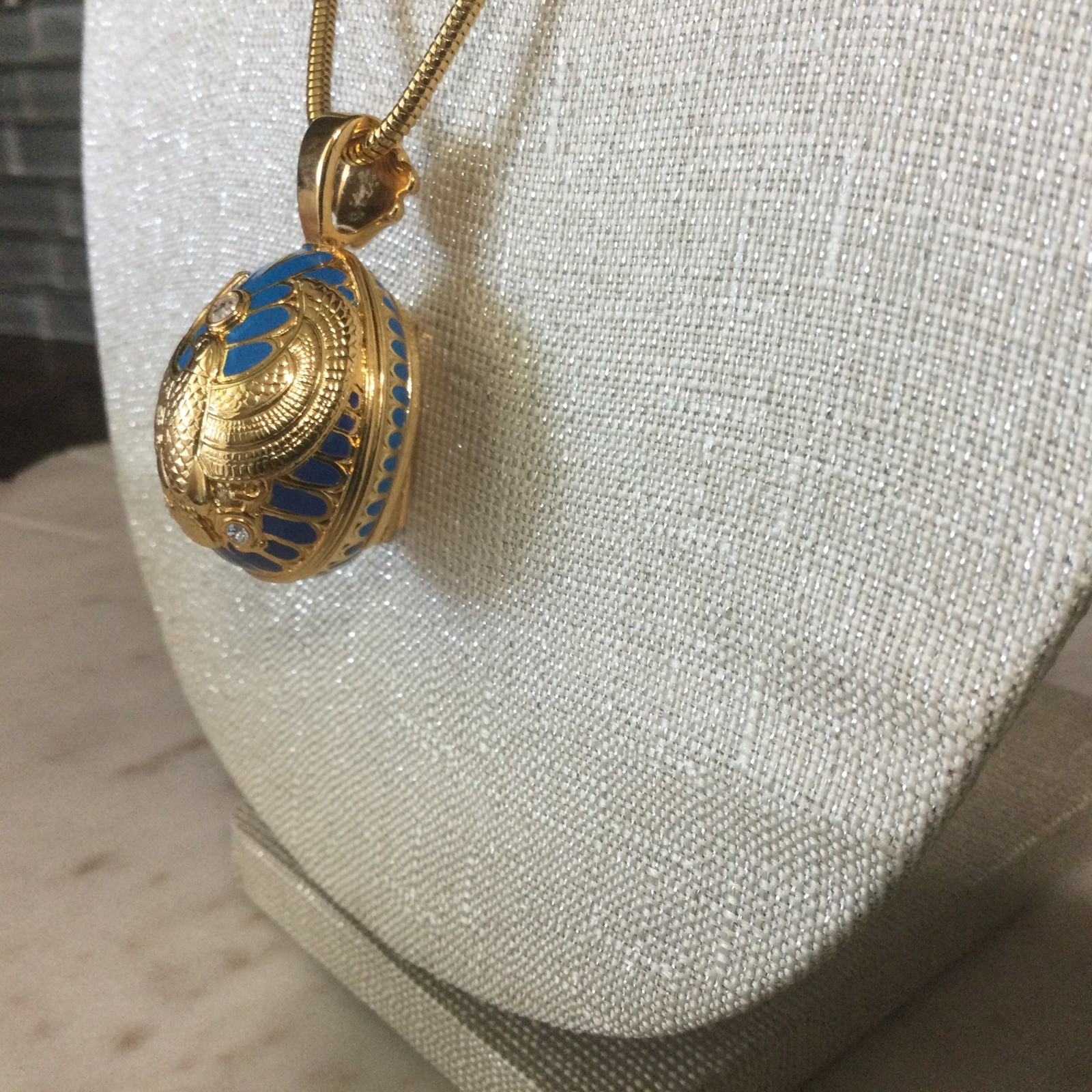 Vtg. Edgar Berebi Egyptian Collection King Tut,Bird, Egg Gold Tone Limited Ed