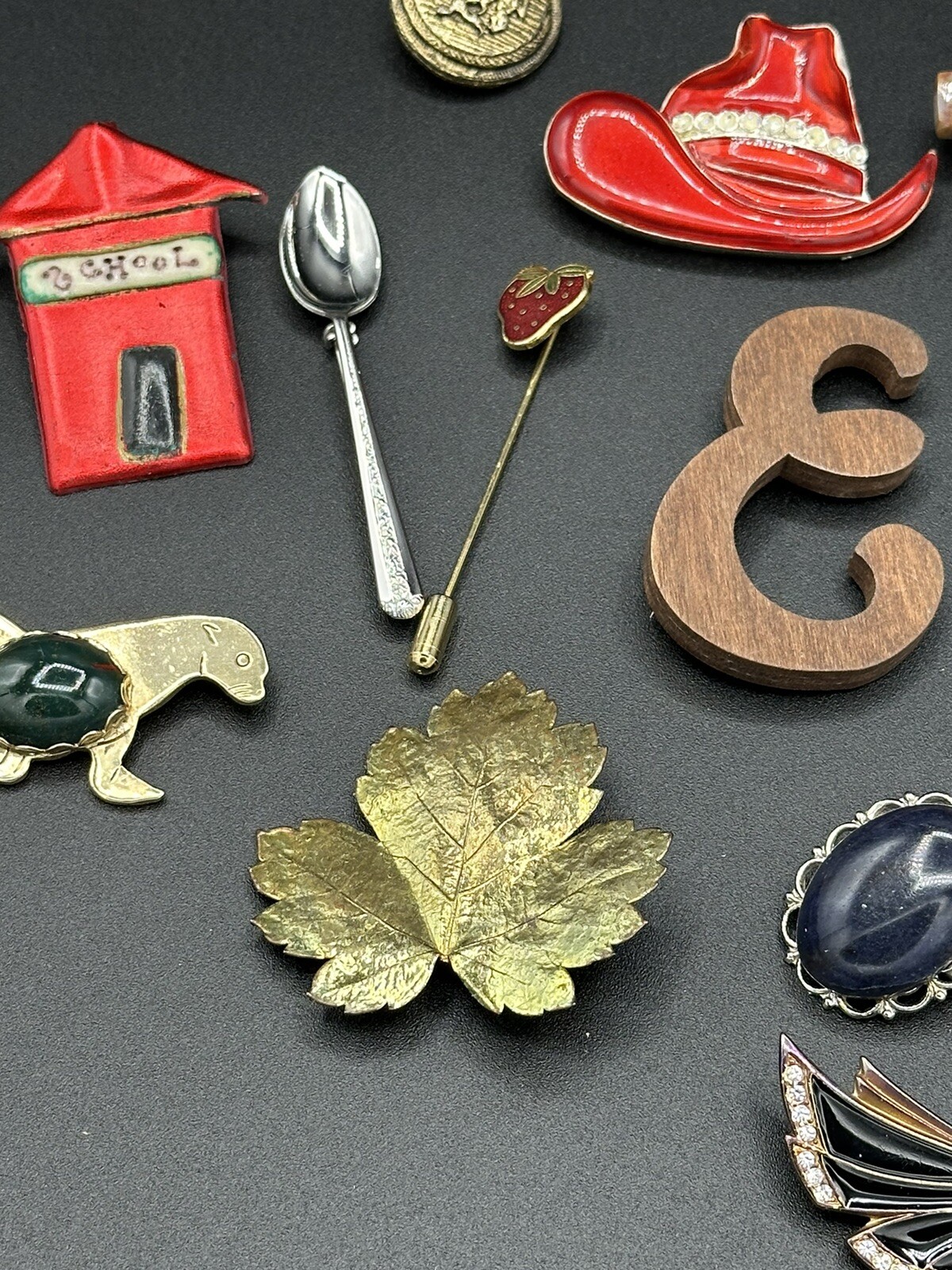 Vintage Lot of 27 Pins – Gold Tones & Silver Tones – Other- All Wearable