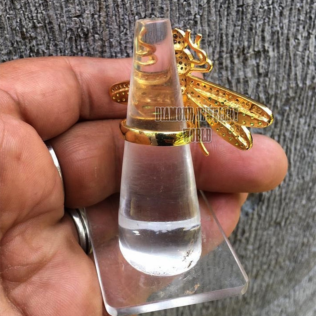Gorgeous 1.72ctw Rose Cut Diamond Gemstone Silver Vintage Dragonfly Ring Jewelry