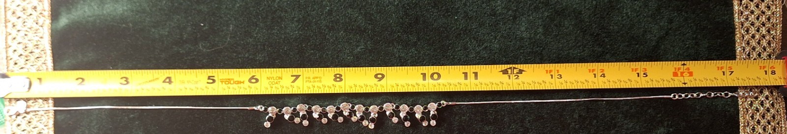 Vintage Elegant & RARE Monet Silver-plated Sapphire & Clear Crystal Necklace