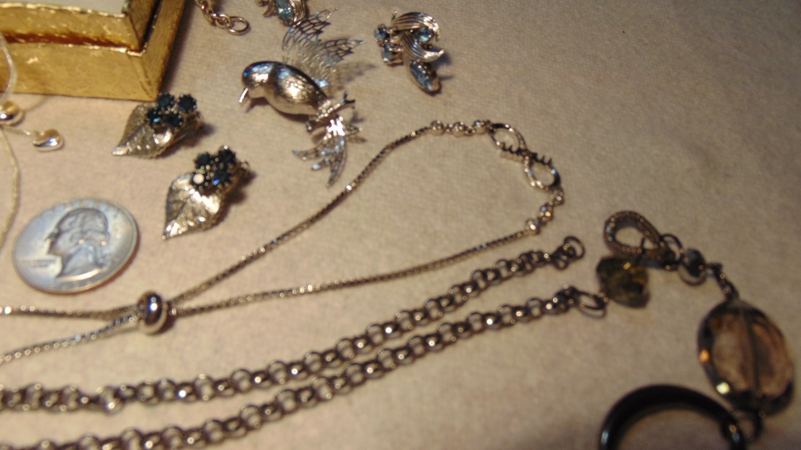 Vintage, Junk Drawer, Costume Jewelry Lot, All Wearable, No Missing Stones