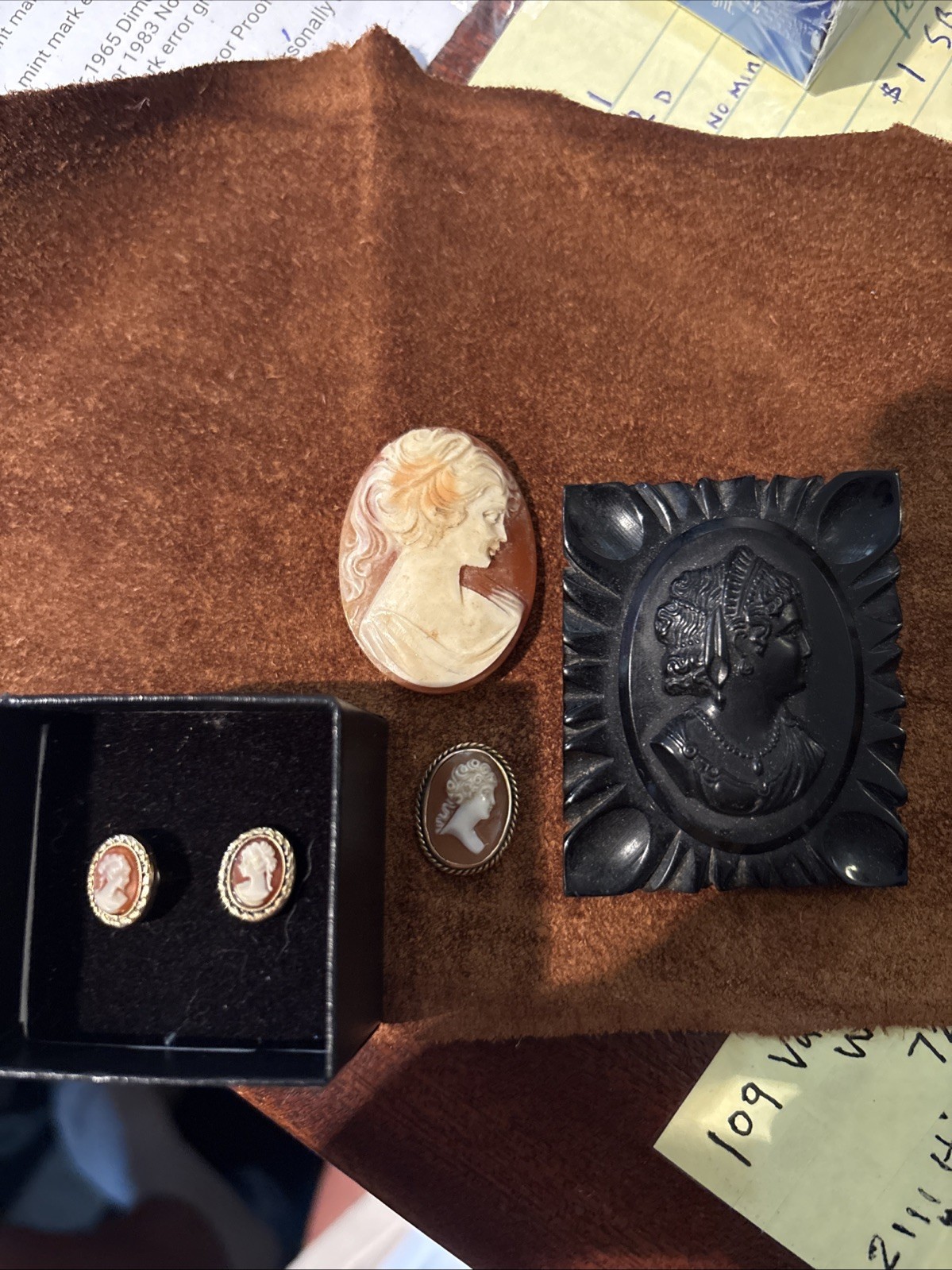 vtg cameo earrings and more