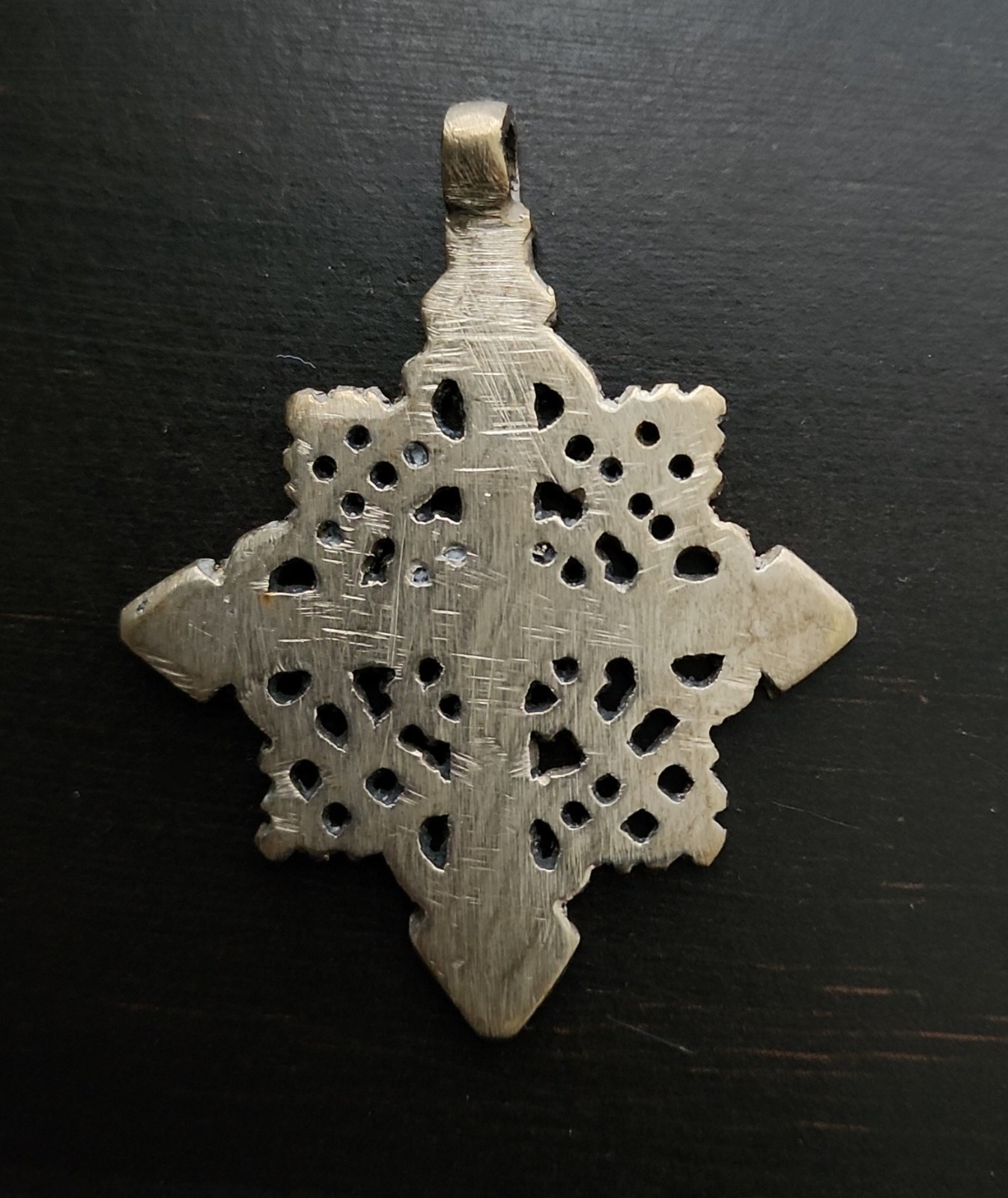 Antique Ethiopian Coptic Cross Pendant Silver Alloy Cross Pattée Toulouse