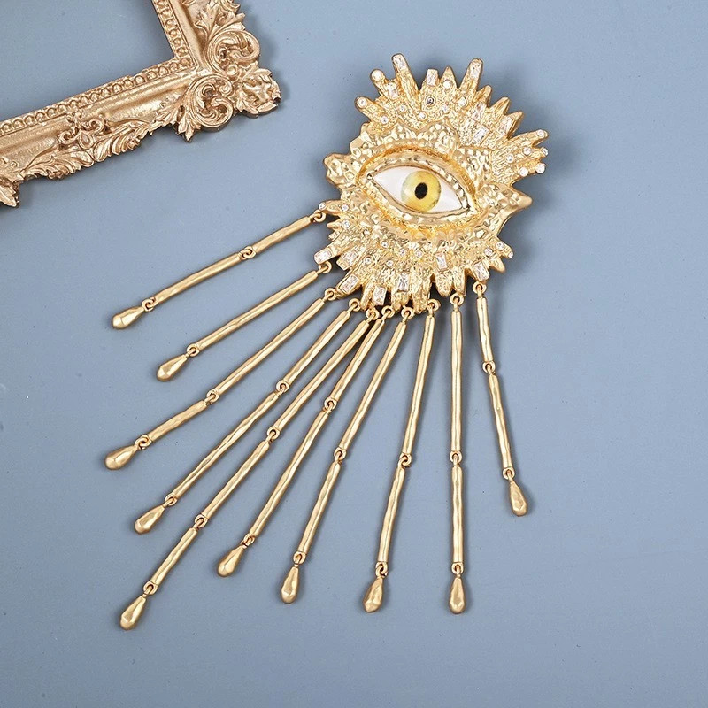 Schiaparelli vintage Eye Tassel brooch Brooch Pin WITH BOX