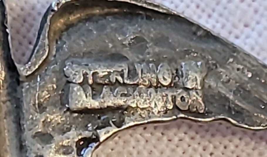 WW2 US Navy Nurse Cadet Sterling Dress Hat Badge Pin