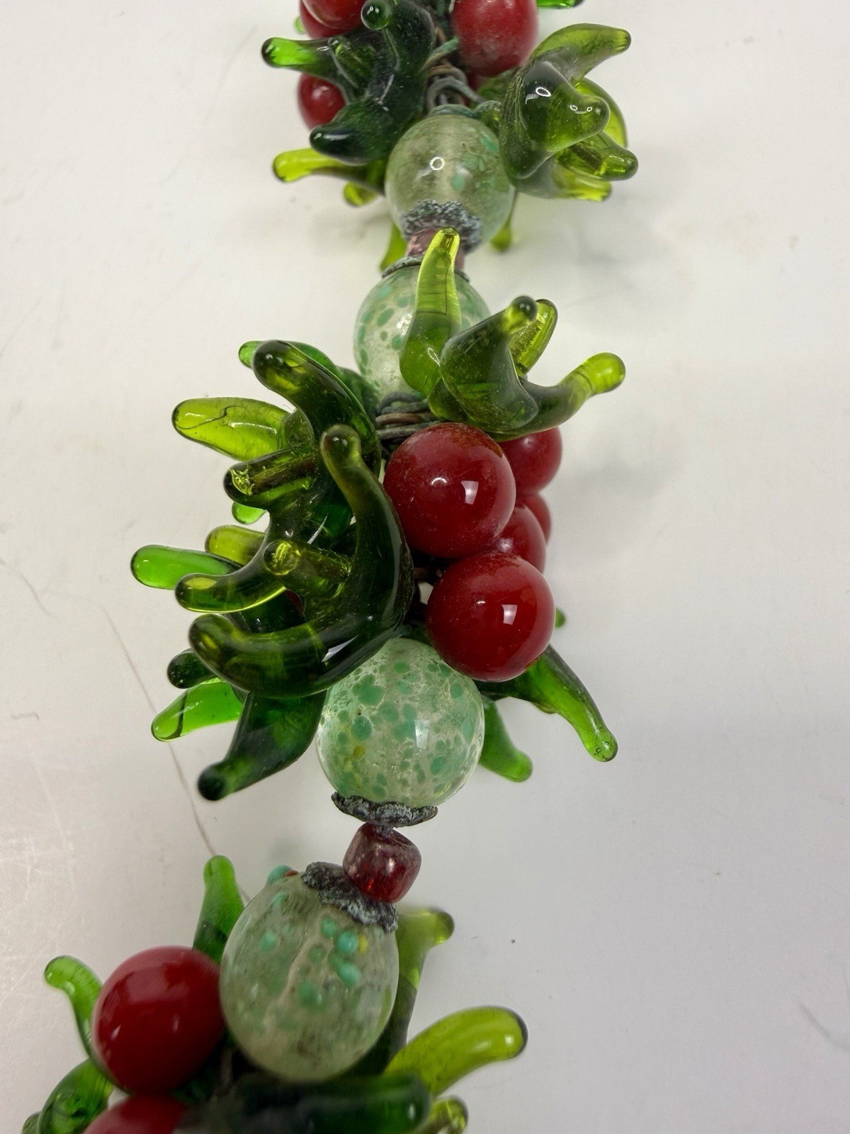 Vintage 1950’s Venetian Murano Glass Multi Color FRUIT SALAD Cluster Necklace