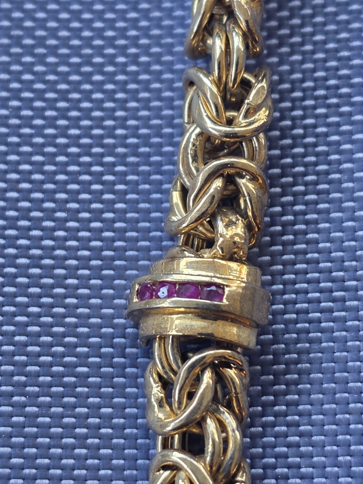 Vintage Byzantine Goldtone Silver Plated Necklace & Bracelet Set 42 Grams #7