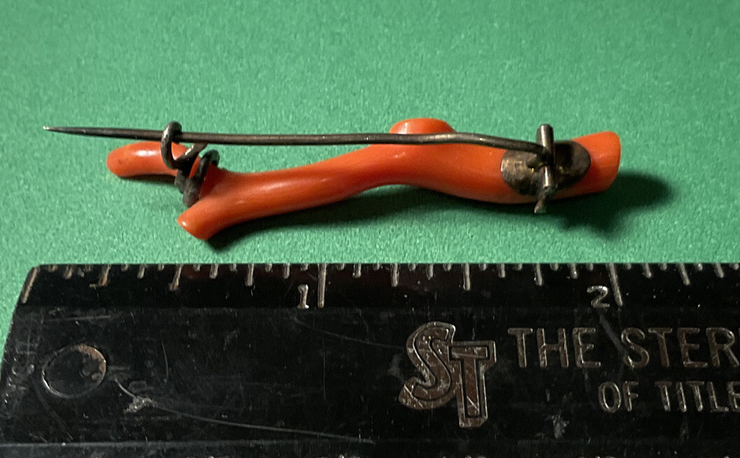 Up for sale is a victorian Branch coral brooch pin. In excellent condition.