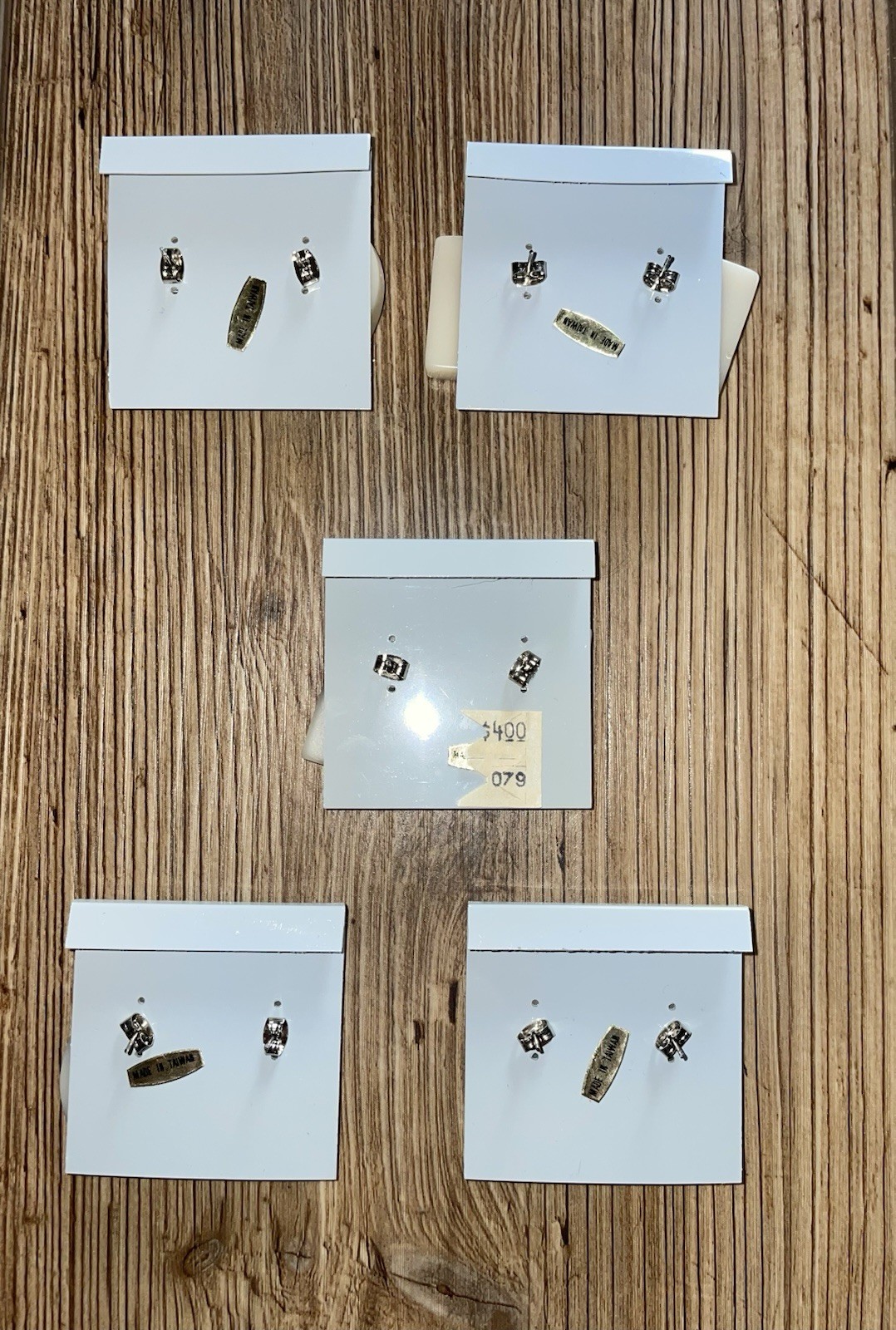 Five Pair Vintage Plastic Earrings