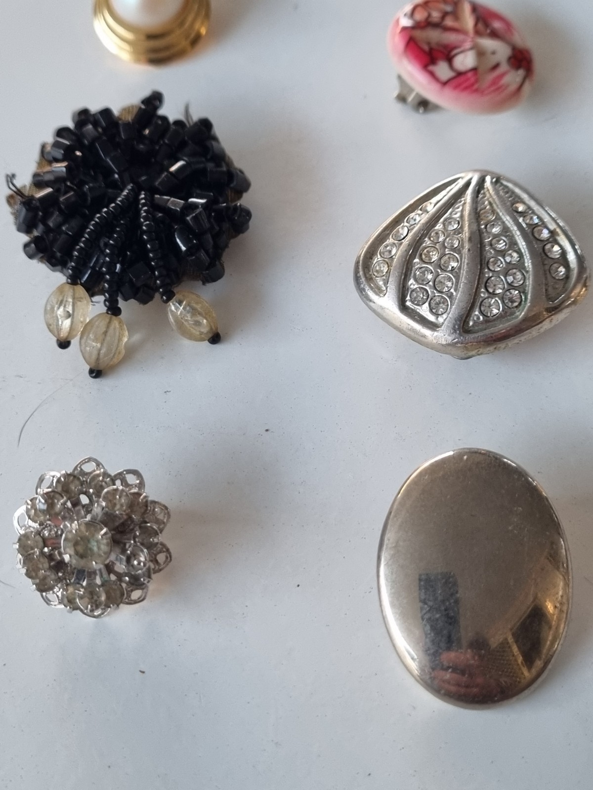 BULK LOT SINGLE GENUINE VINTAGE Some Signed & ENAMEL RETRO ODD EARRINGS #77
