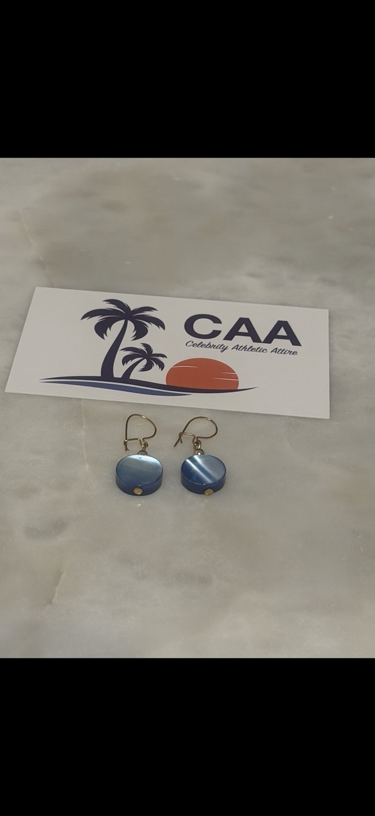 Blue Mother of Pearl GF Earrings