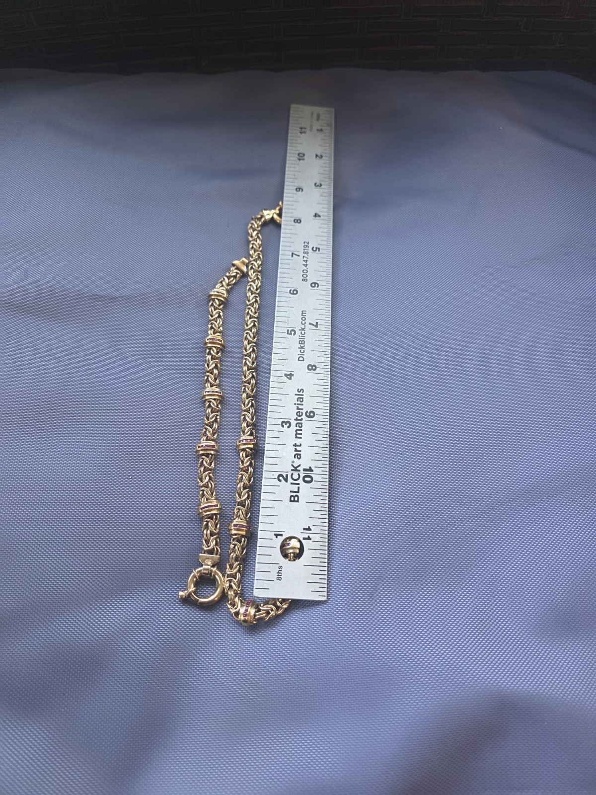 Vintage Byzantine Goldtone Silver Plated Necklace & Bracelet Set 42 Grams #7