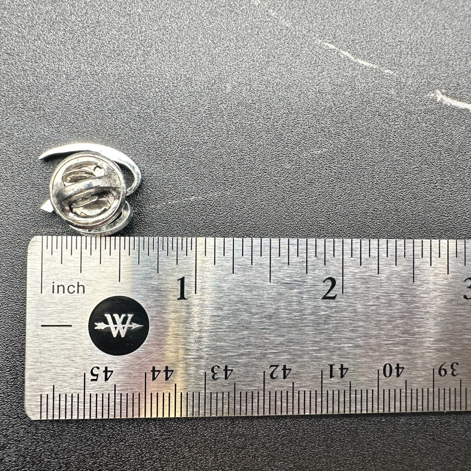 VTG Number 65 Lapel Pin Tie Tack Silver Tone Anniversary Birthday Gift Figural