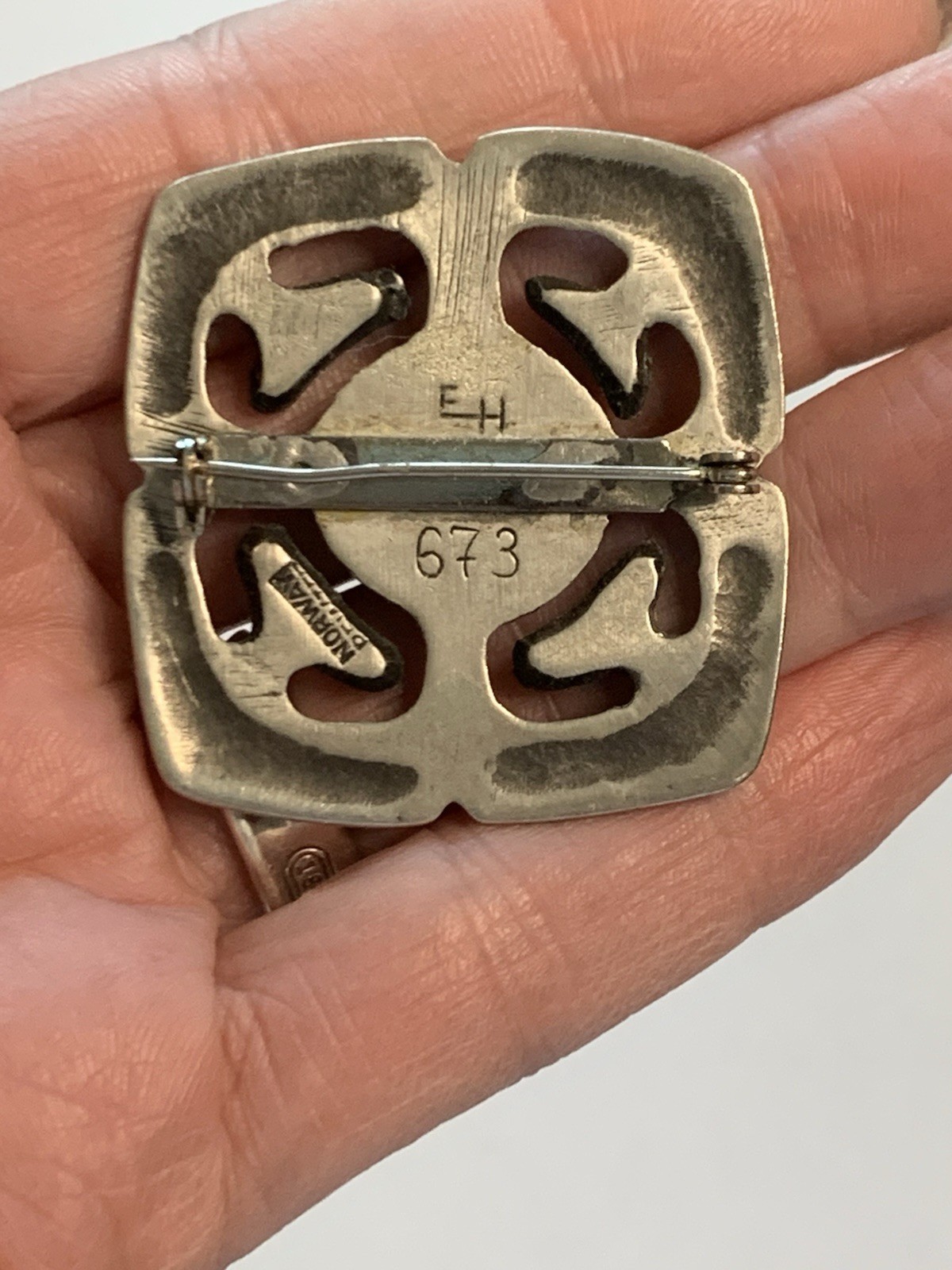 Vtg Eivind Hillestad EH Brooch Norway Norwegian Scandinavian Design
