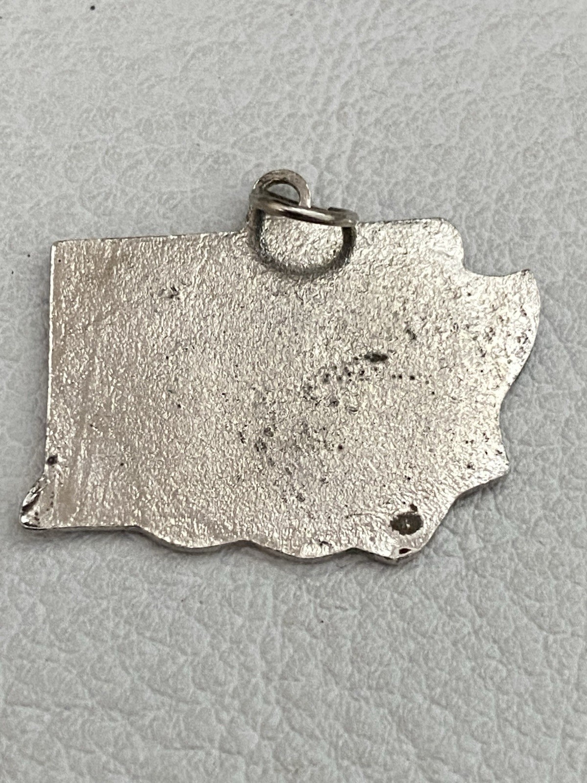 Vintage US Map Charms Retro Silver Cloisonné Enamel