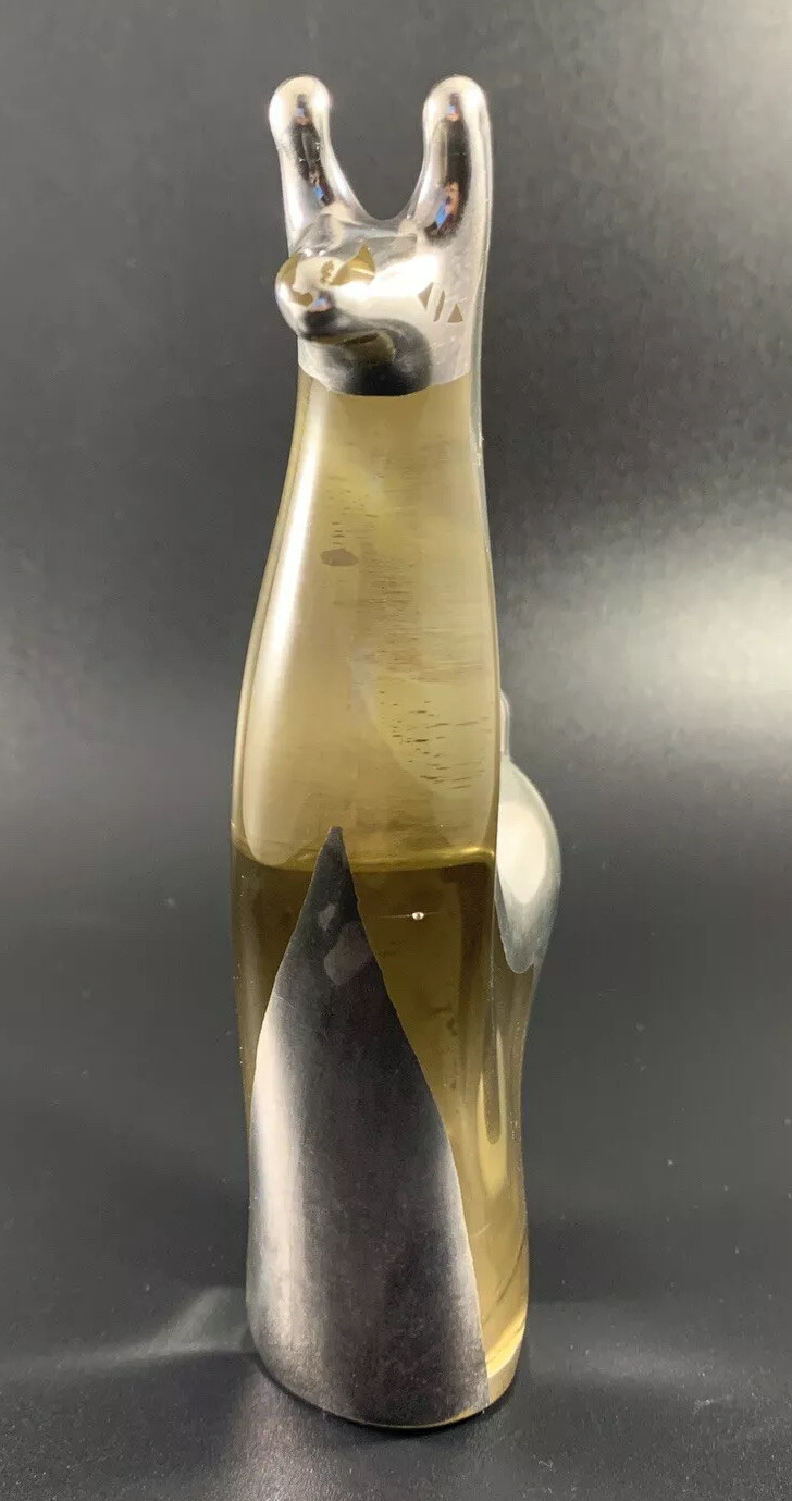 Glass Llama Figurine Sterling Inlay Animal Fine 925 Peru 6