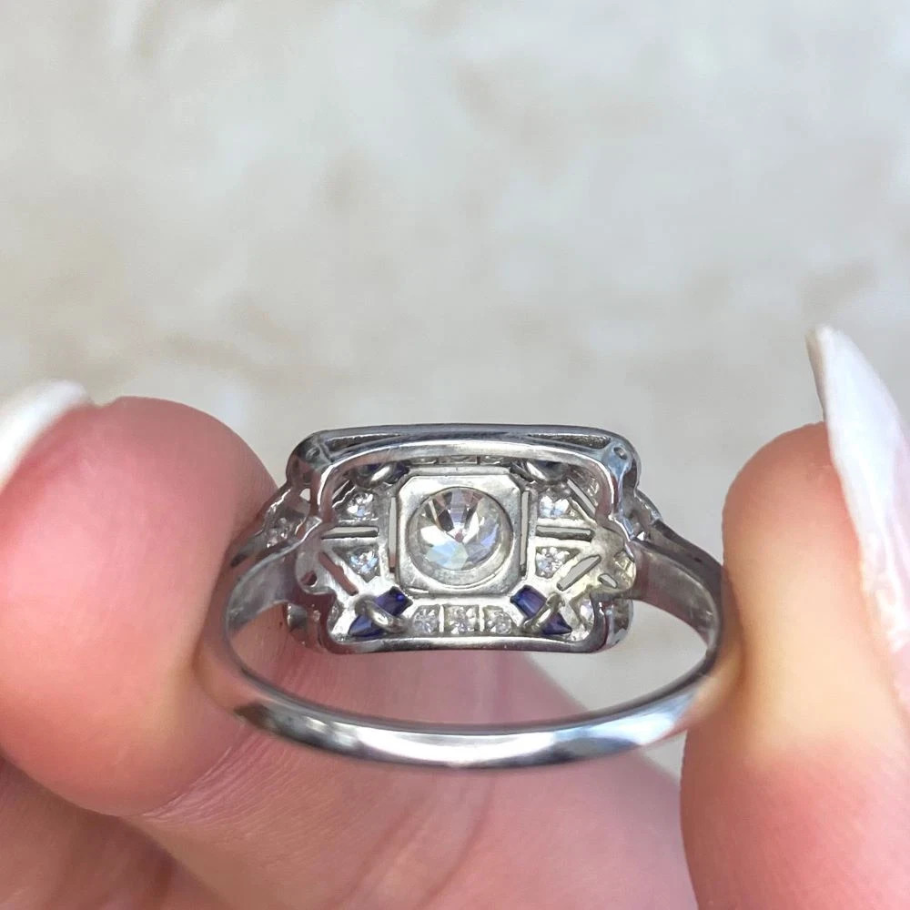 2.25Ct Vintage Art Deco style Lab Created Diamond Wedding 14K White Gold FN Ring