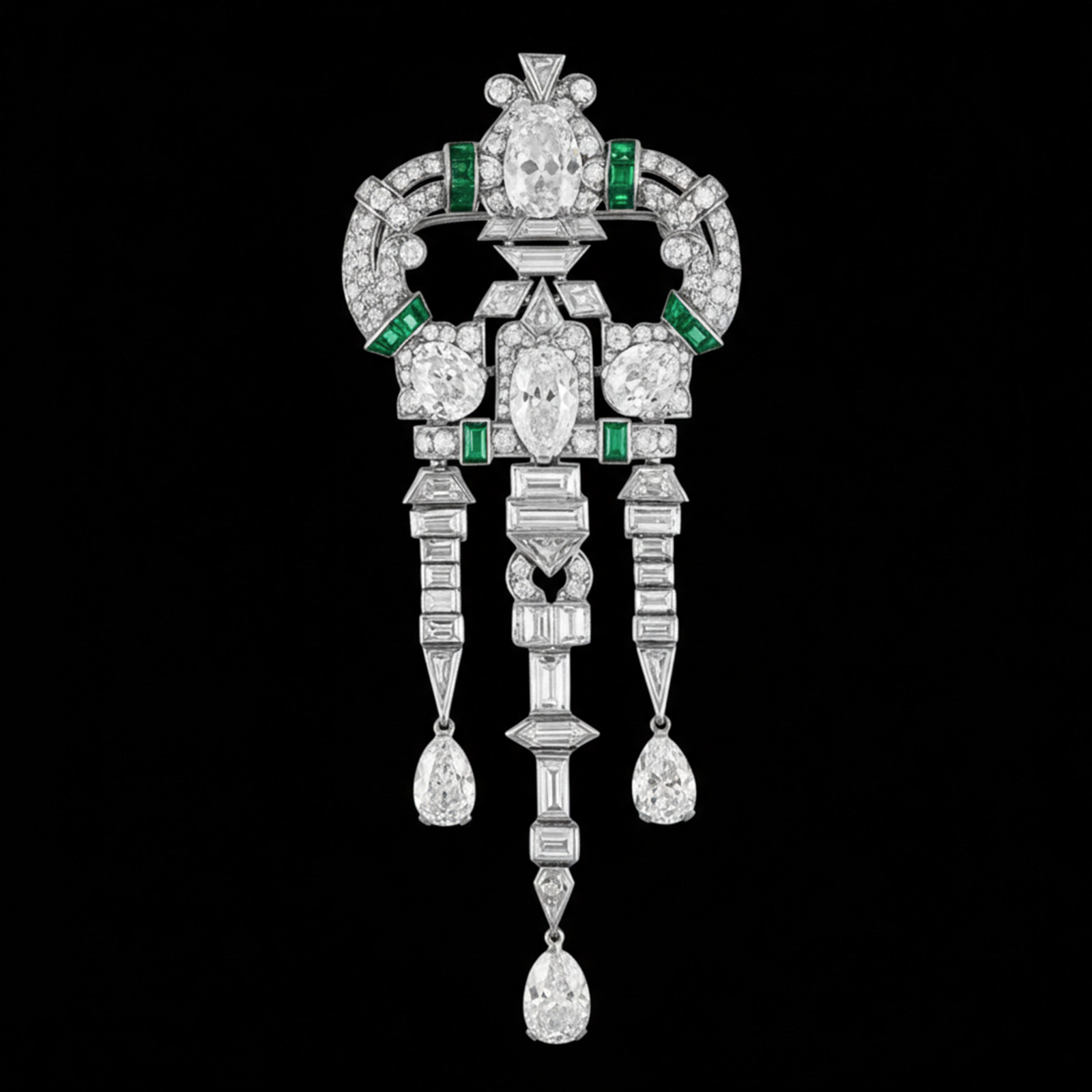 925 Silver Victorian Edwardian Wedding Antique Brooch Multi Shape For CZ Stone