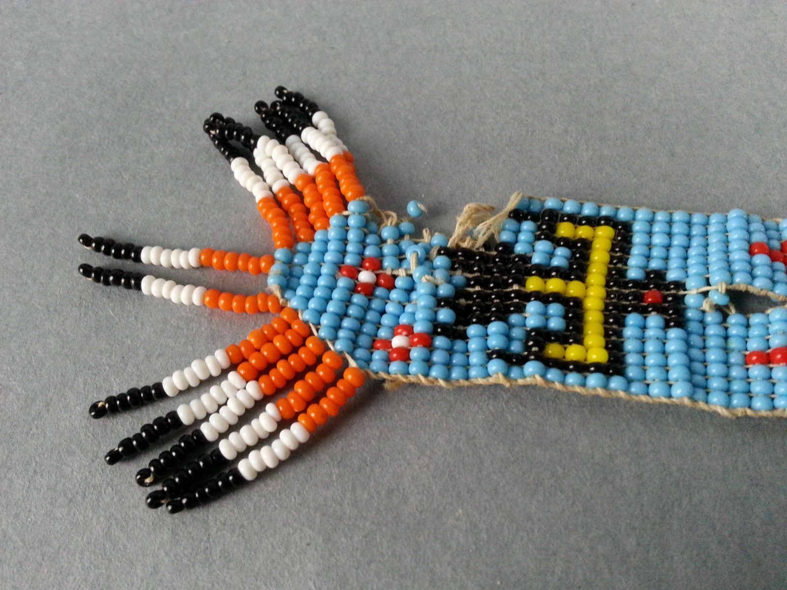 Vintage 1970s 1980s American Southwest Beaded Necklace Souvenir Phoenix Bird