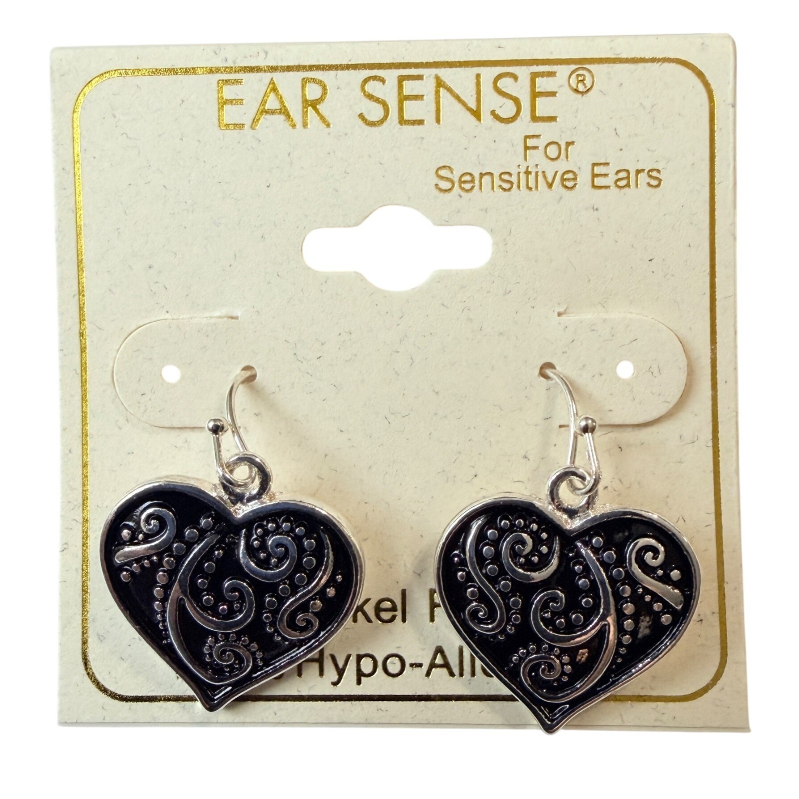 Y2K Vintage Bali Silver Tone Heart Filigree Dangle Earrings 1-1/8″ Nickel Free