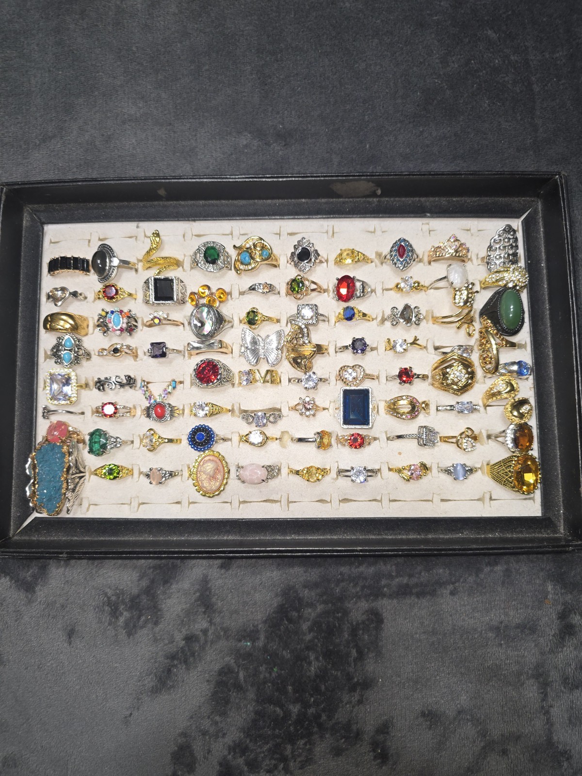 Modern Vintage 80 Piece Costume Ring Lot