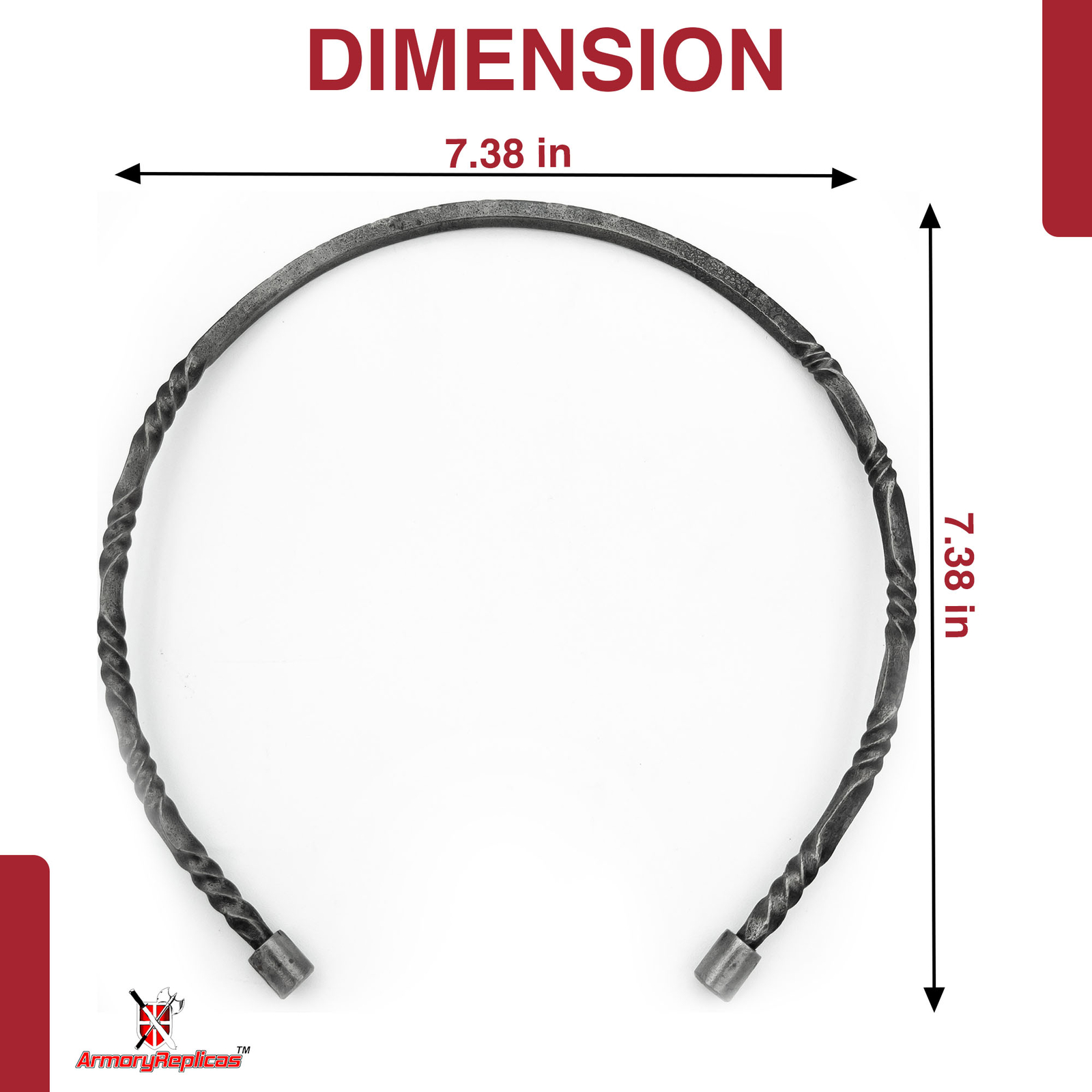 Medieval Jewelry Hand Forged Viking Warrior Borne of Druid Iron Torc Necklace