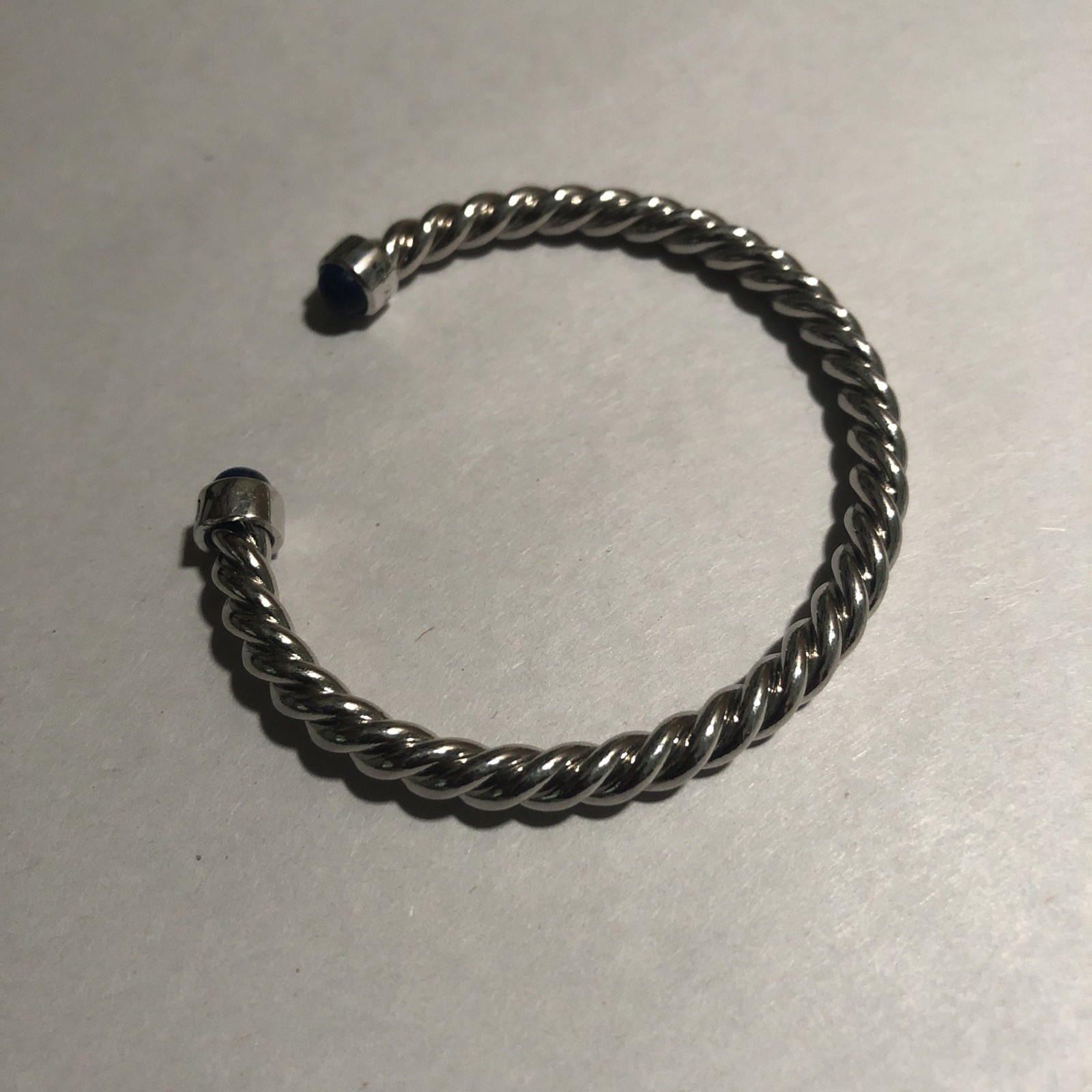 Men’s Vintage Cable Style Sterling Silver cable Bracelet flexable/adjustable