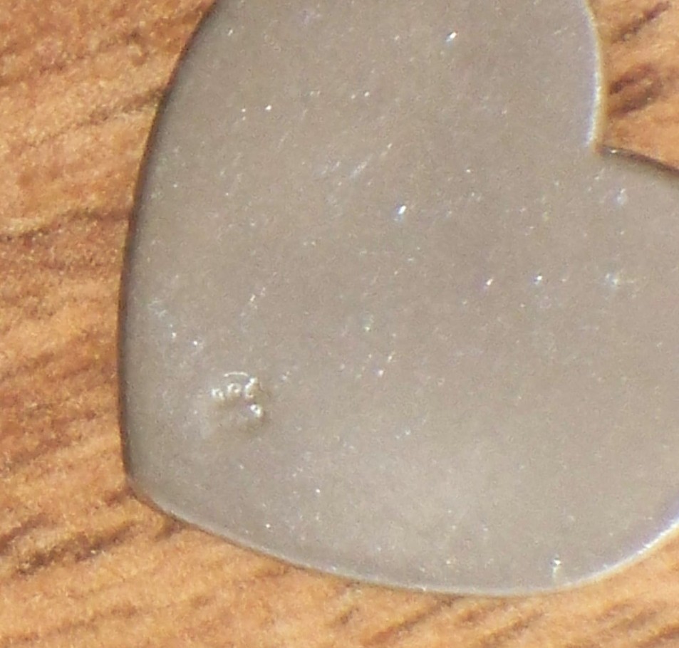 Vintage Heart Shape STERLING Silver I LOVE U YOU Charm Pendant Textured finish