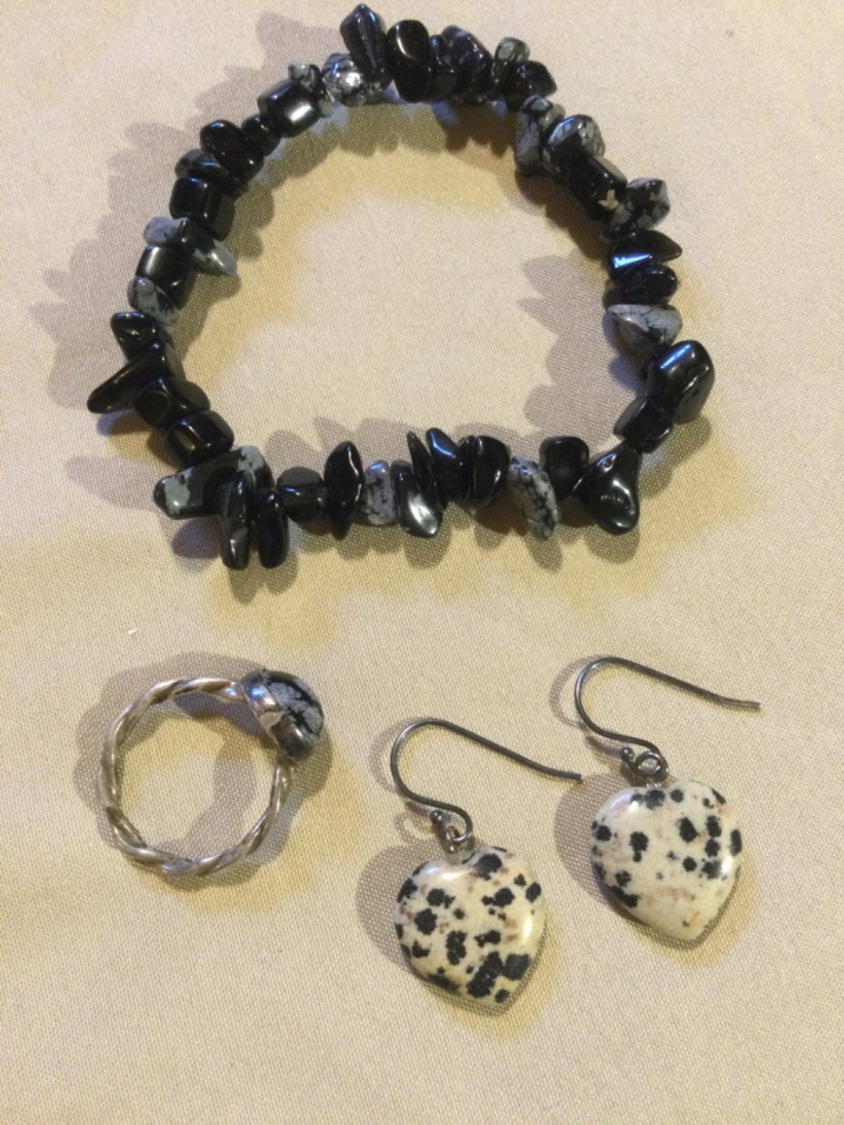 Estate Semiprecious Gemstone Agate Jewelry Lot~925 Sterling Silver Earrings &