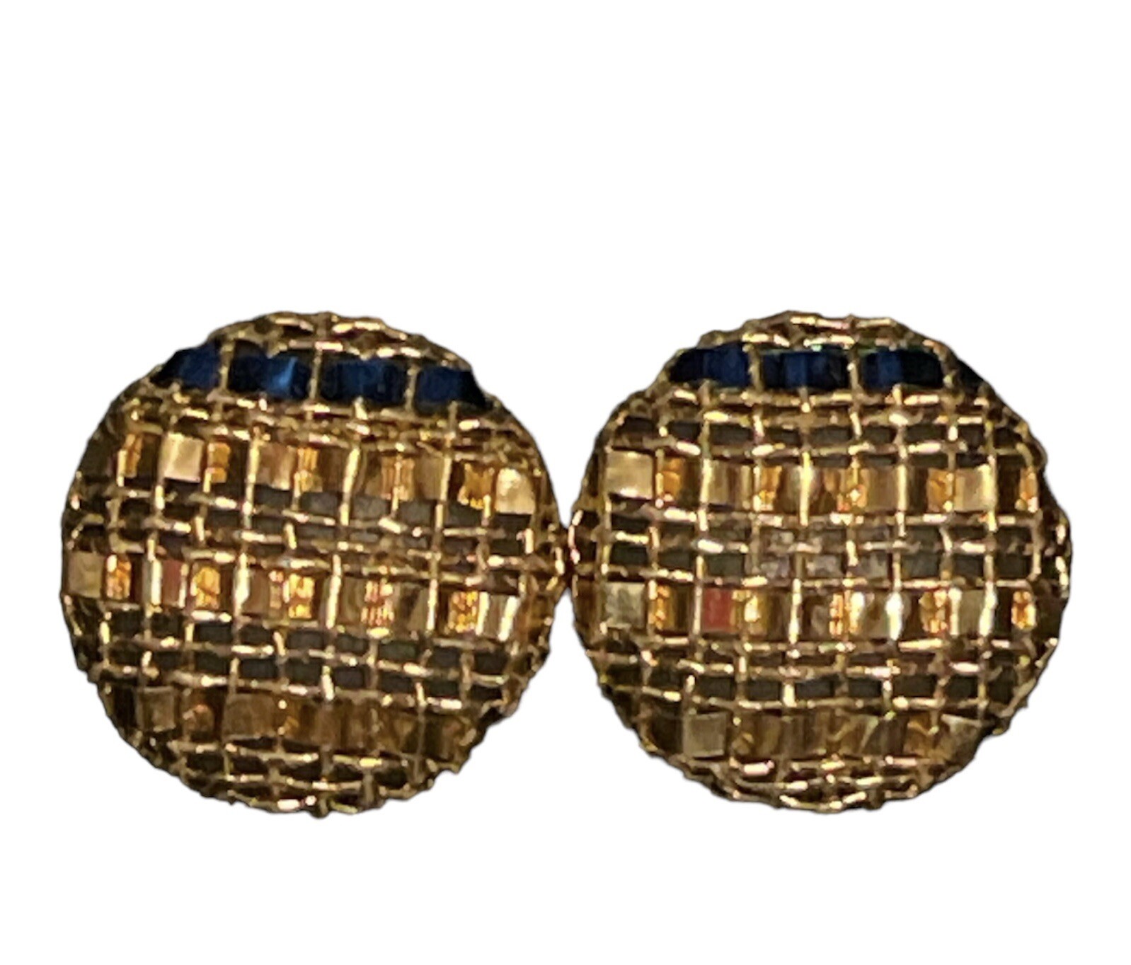 Vintage Beaded Cluster Clip On Estate Earring Lot 1950s Jewelry Hong Kong Japan