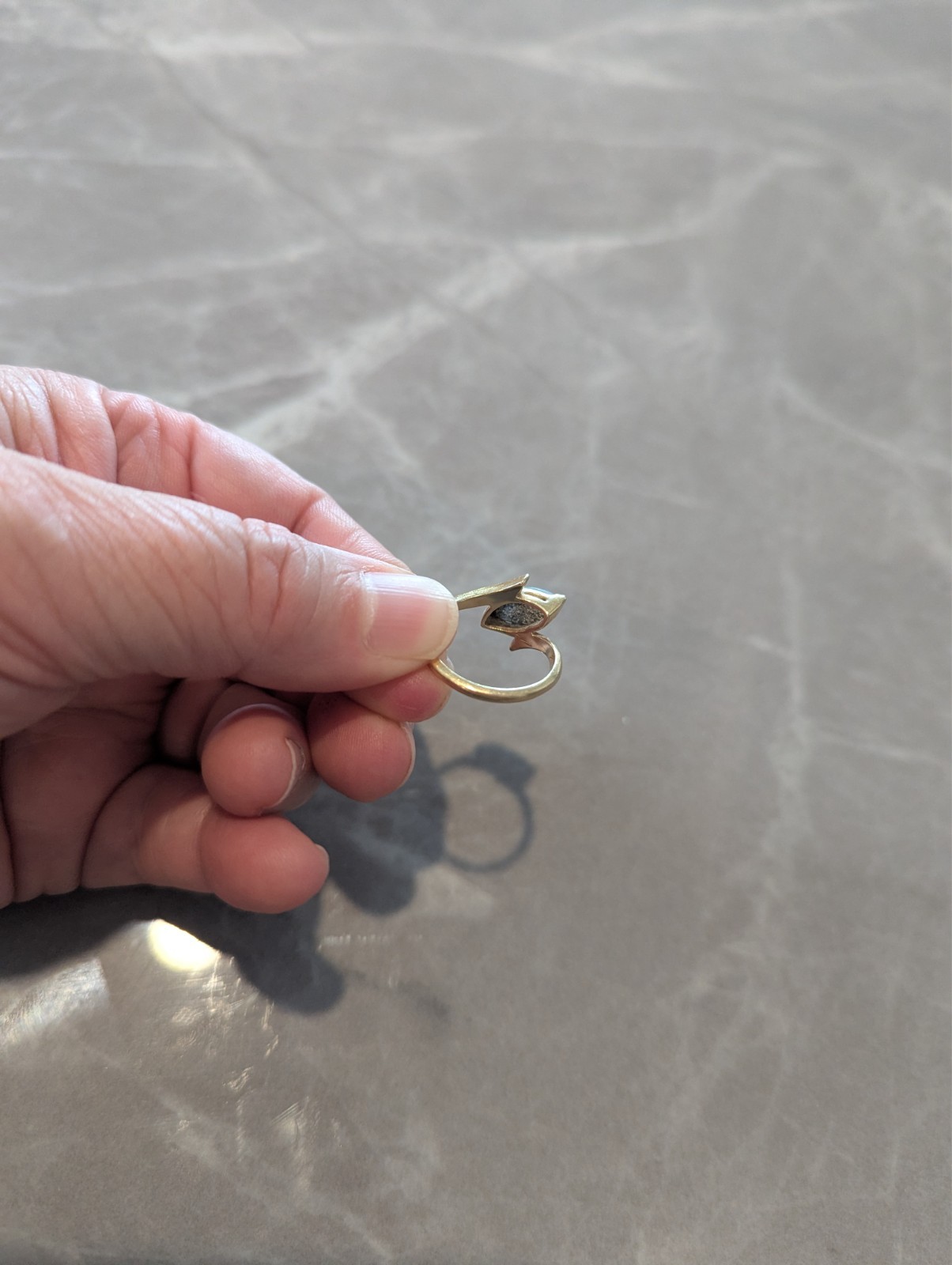 gold opal ring vintage size 8