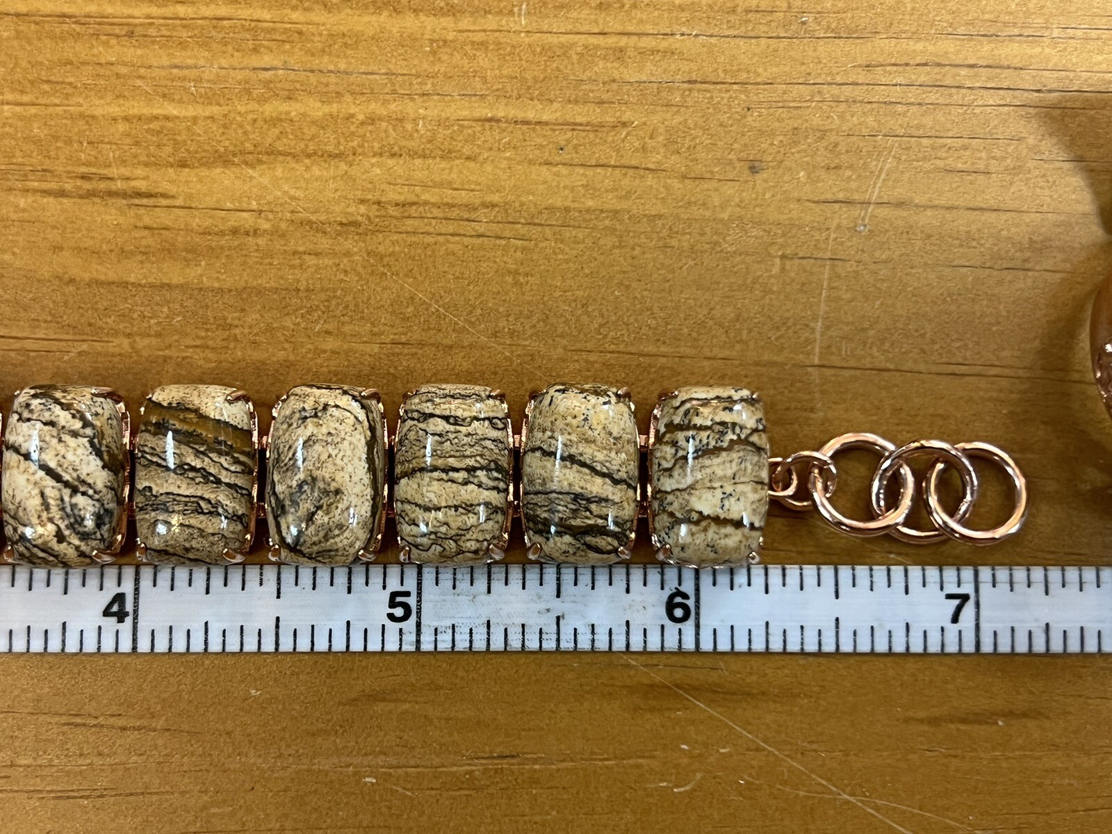 Jasper Signed JZ Tennis Bracelet And Ring Set Matching Rose Gold Tone Plated