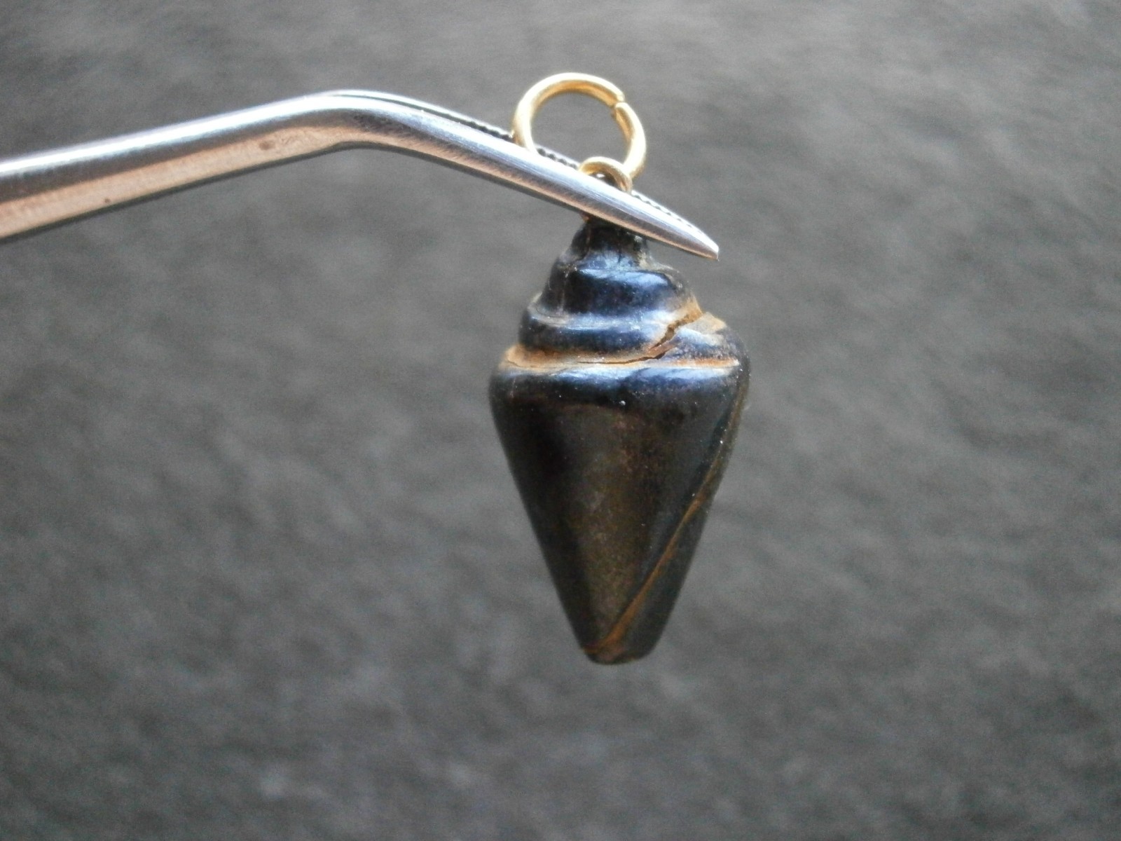 Unusual Carved Shell Unknown Material Lightweight Amulet Vtg Charm Pendant 1.7g