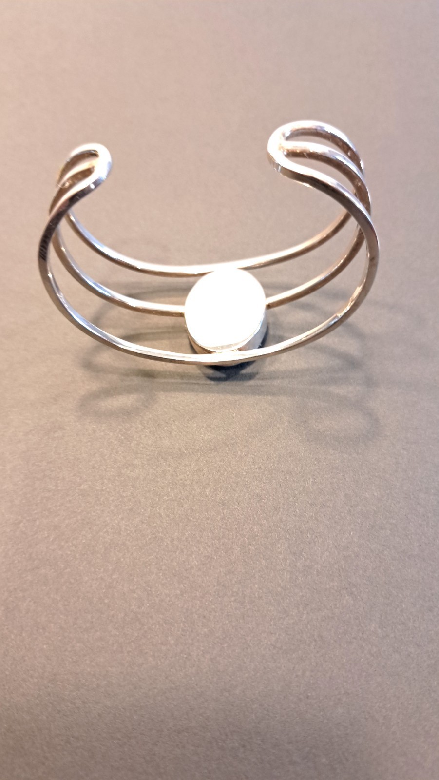 Stunning signed Sterling Silver & Abalone Cuff Bracelet “Mexico .925 ATI,” 30g