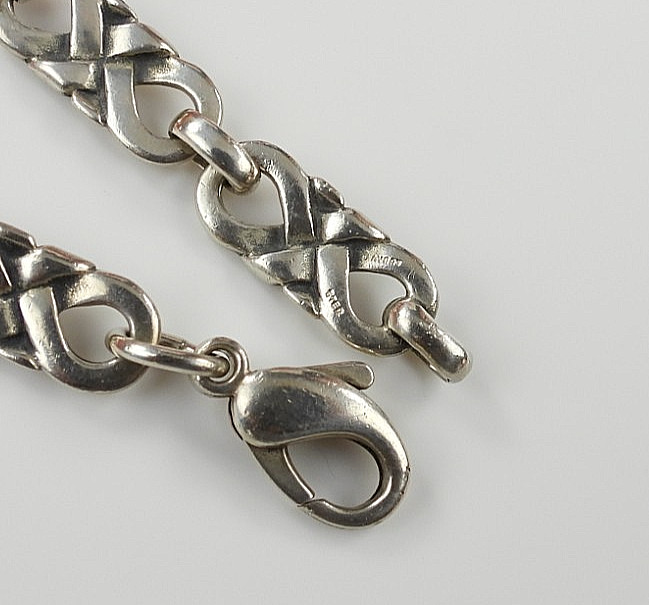 Retired James Avery 925 Sterling Silver X Link Bracelet Heavy Link Jewelry