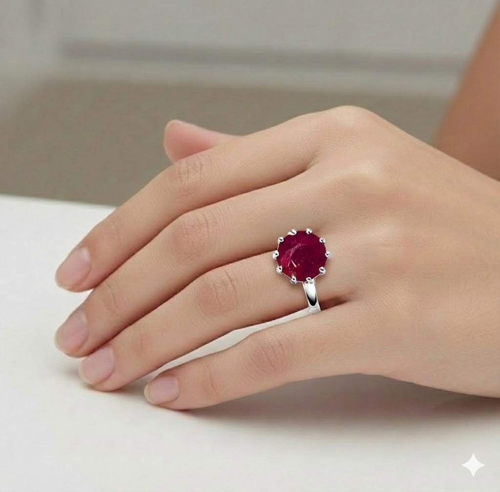 Vintage Platinum Engagement Ring 4.31ct. Natural Burma Round ruby GIA CERT