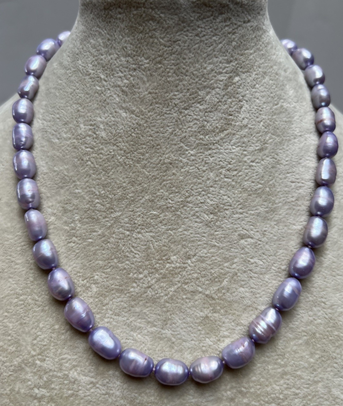 Vintage Lavender Fresh Water Pearl Necklace 17”