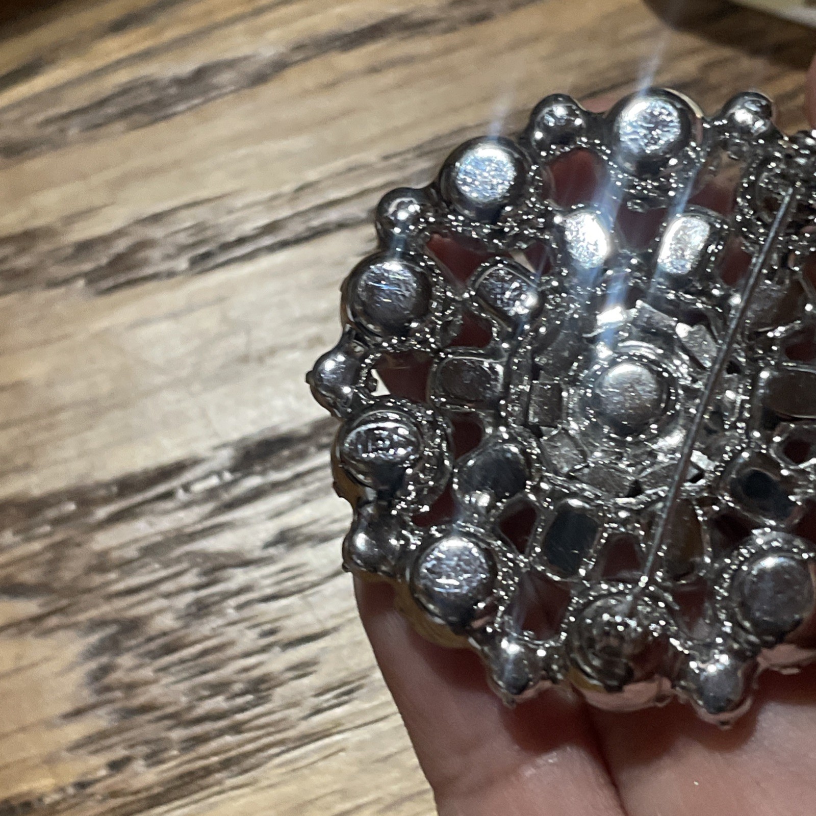 Vintage WEISS Signed Crystal Rhinestone Brooch Pin Dome 1950’s – 1960’s
