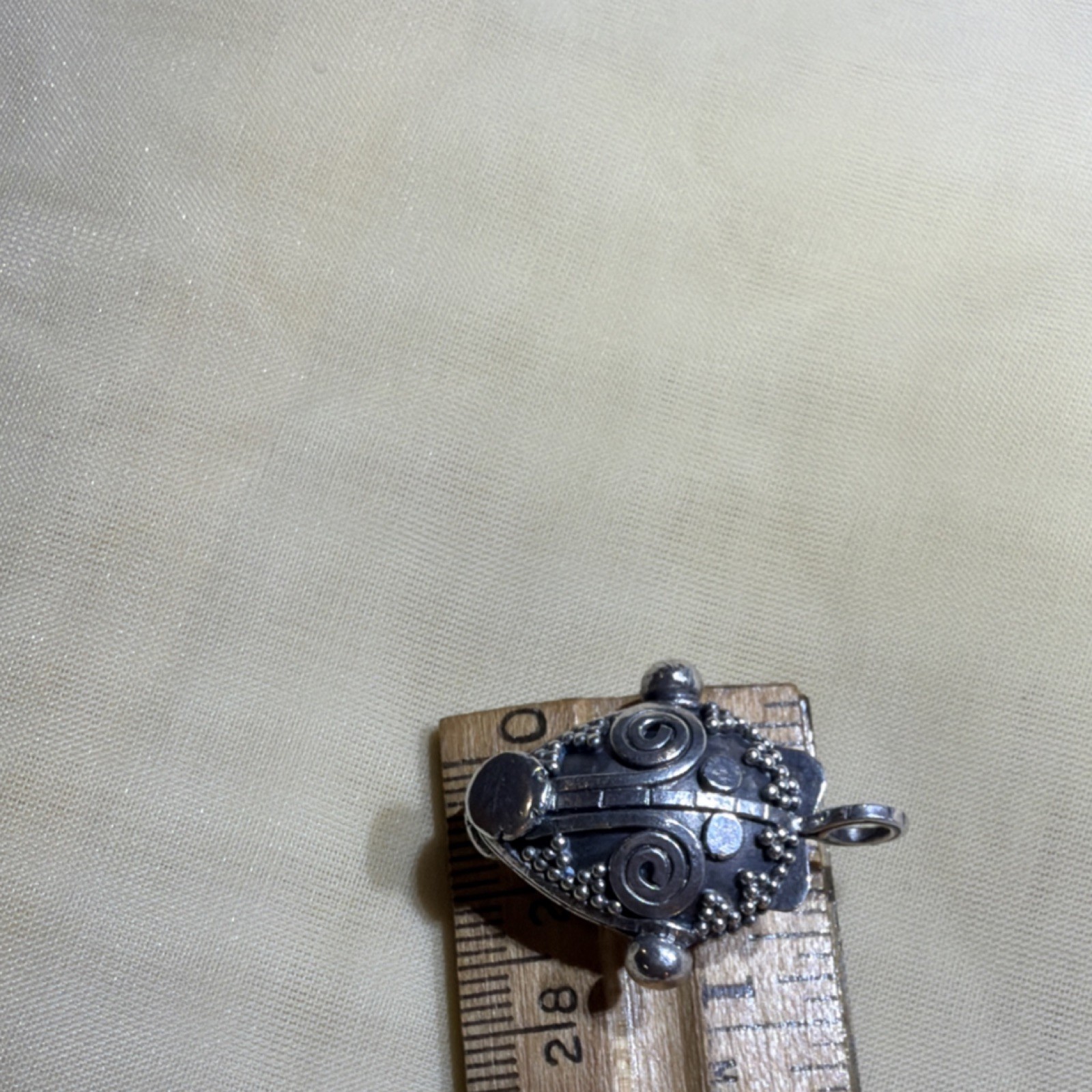 Silver Asymmetrical Pendant Charm for Unisex Adults Fashion Jewelry Tribal Mask