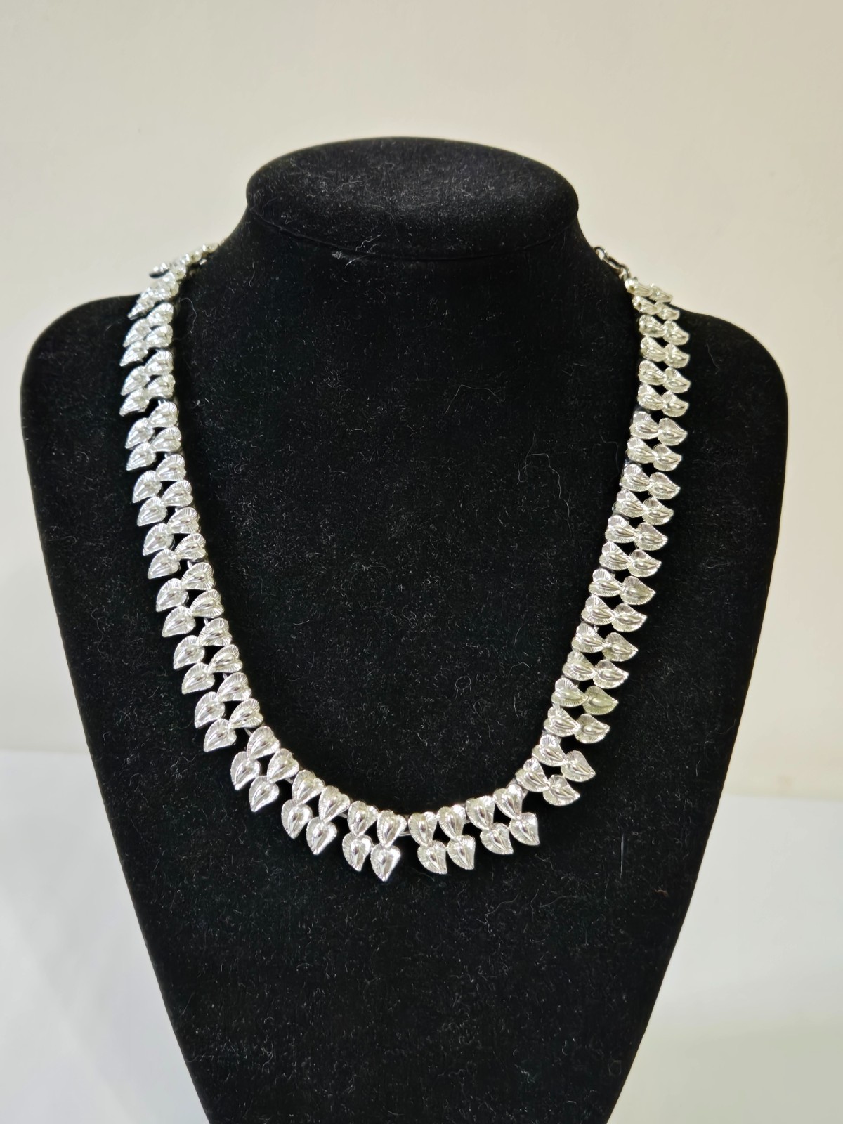 Coro Vintage Chunky Silvertone Necklaces, 2 Signed on Hook, 1 With Stone Accents