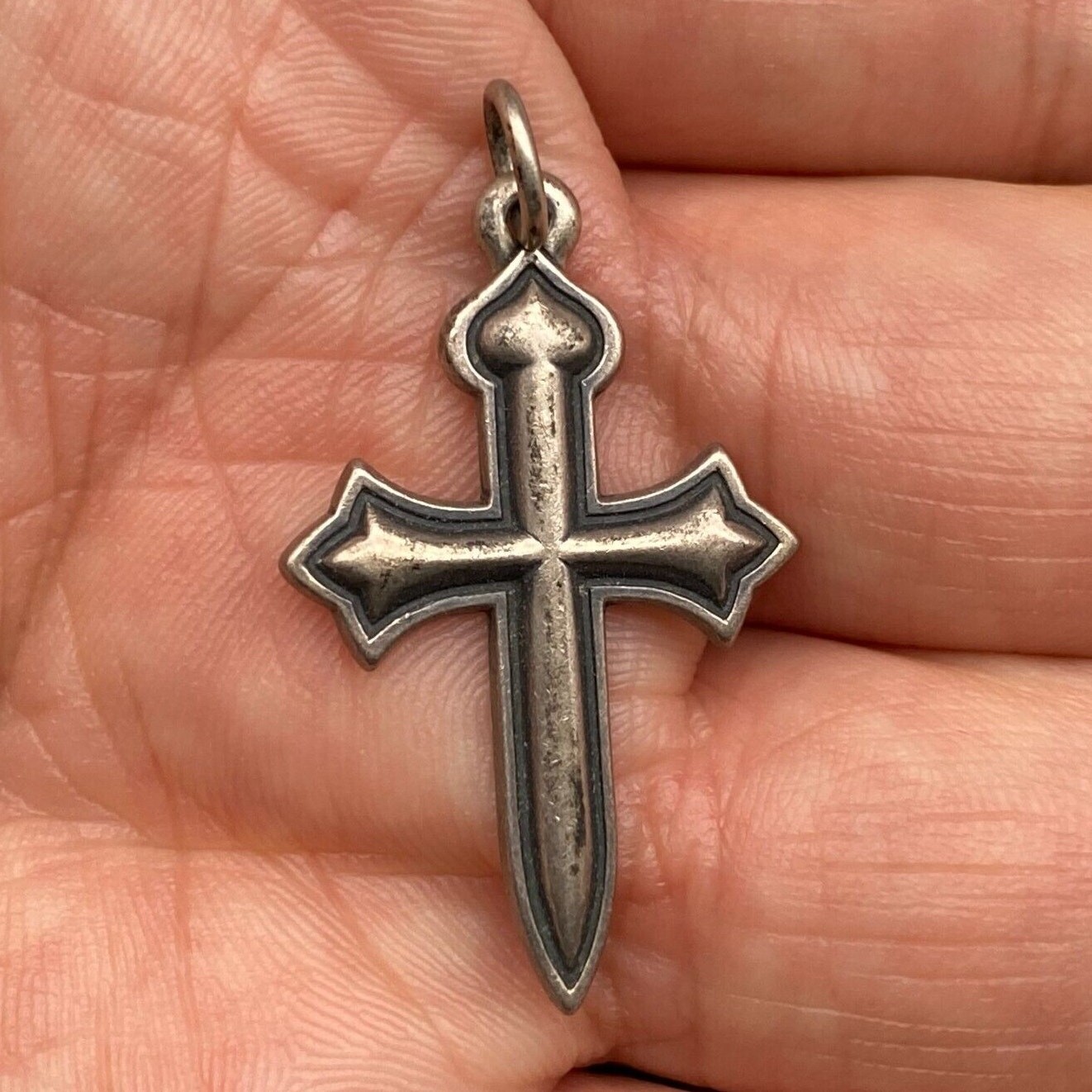 Vintage James Avery Cross Sterling Silver Pendant Charm