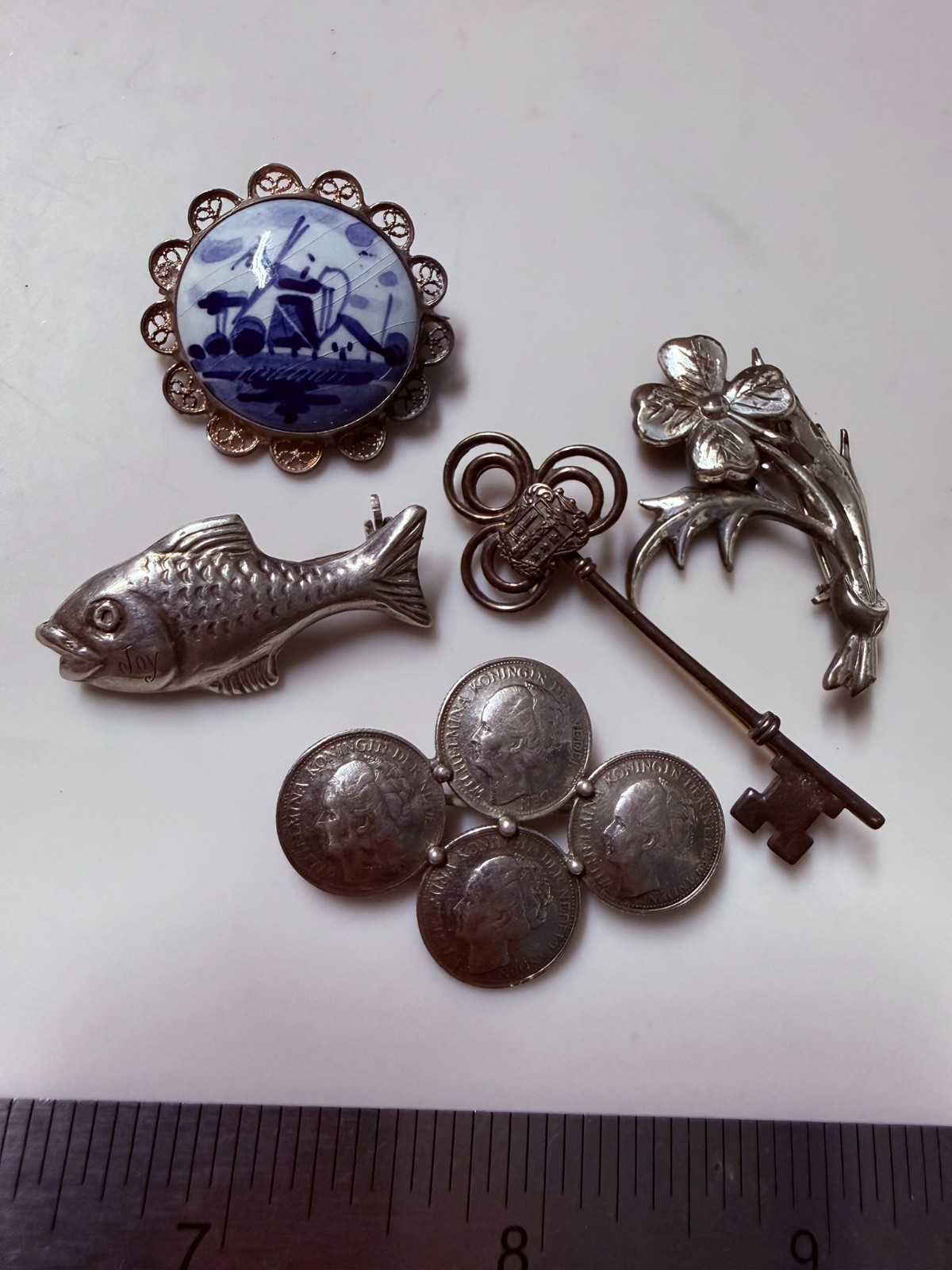 Collection Lot Amazing Vintage and Modern Sterling Silver Brooches #Decor – W6