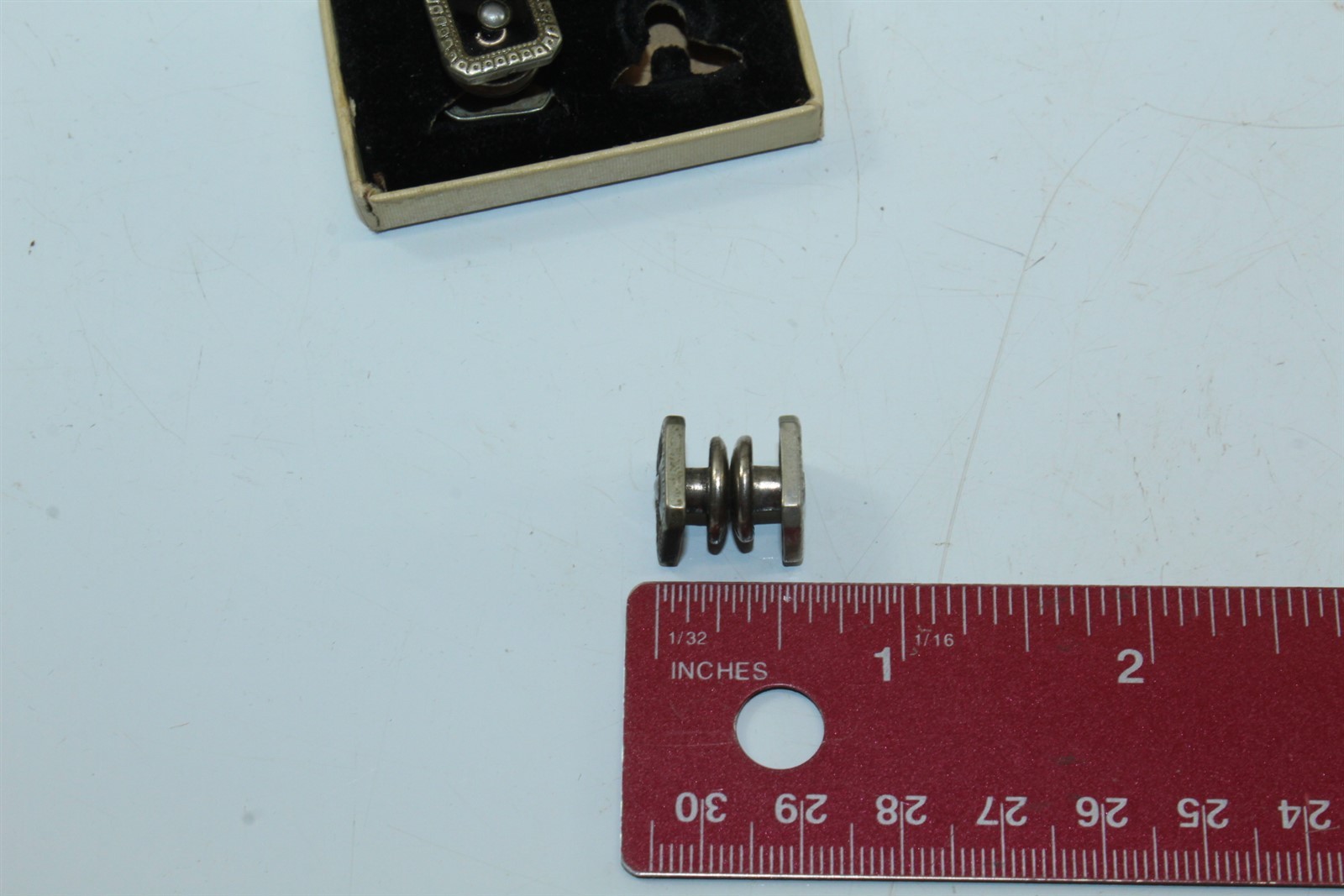 Vintage Snap Cufflinks Silvertone Alloy
