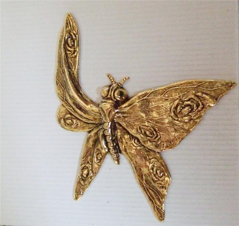 34633 Brass Oxidized Victorian Butterfly Jewelry Finding
