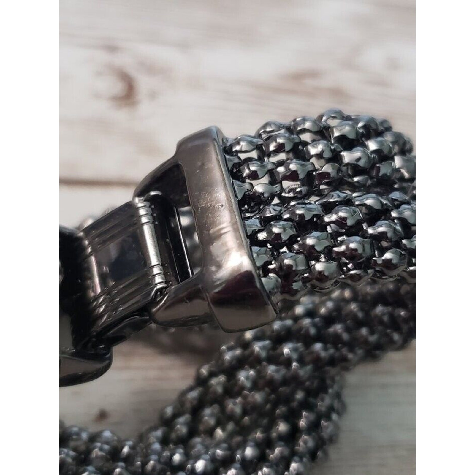 Vintage Bracelet / Bangle Dark Grey Knot Design Statement Chunky Bracelet