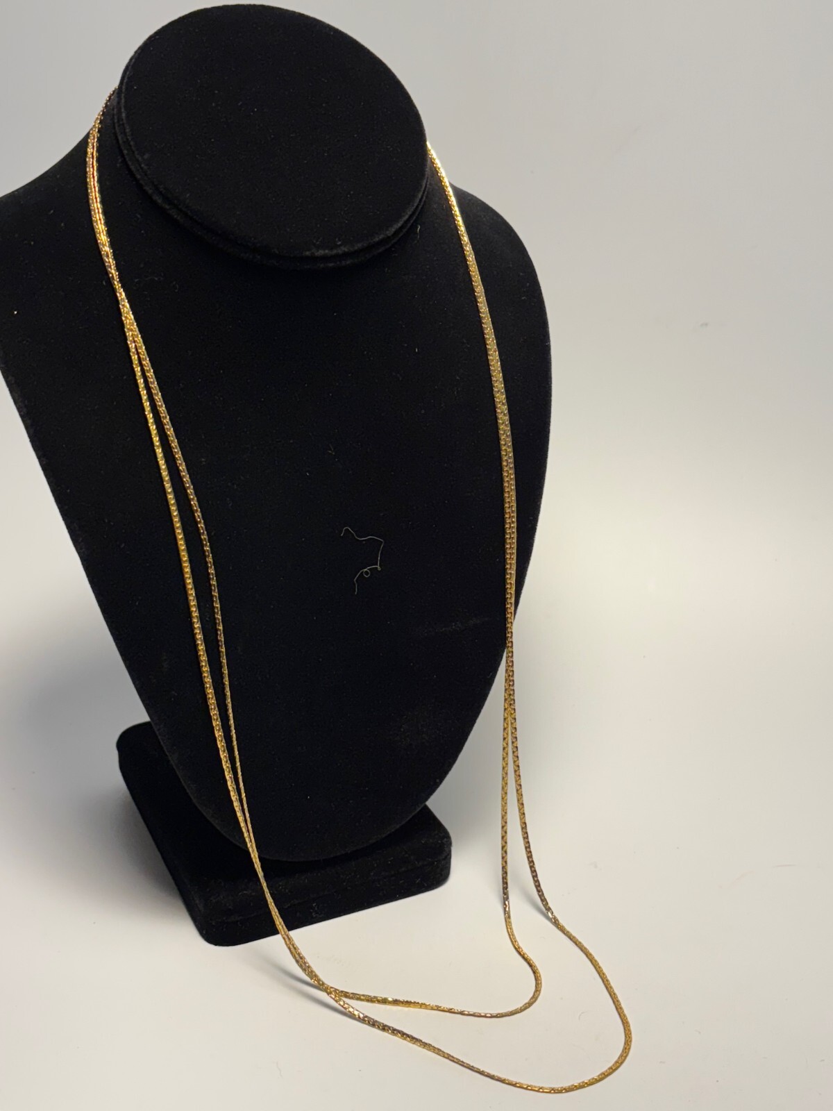 Necklace Long Multi Layer Chain Gold Tone Signed Interesting Large Clasp