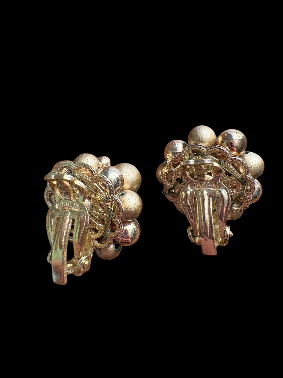 Vintage Beaded Cluster Clip On Earrings Lot 11 Japan, Hong Kong