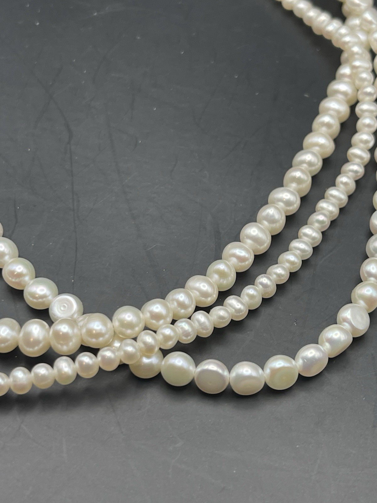 vintage three-strand freshwater pearl choker