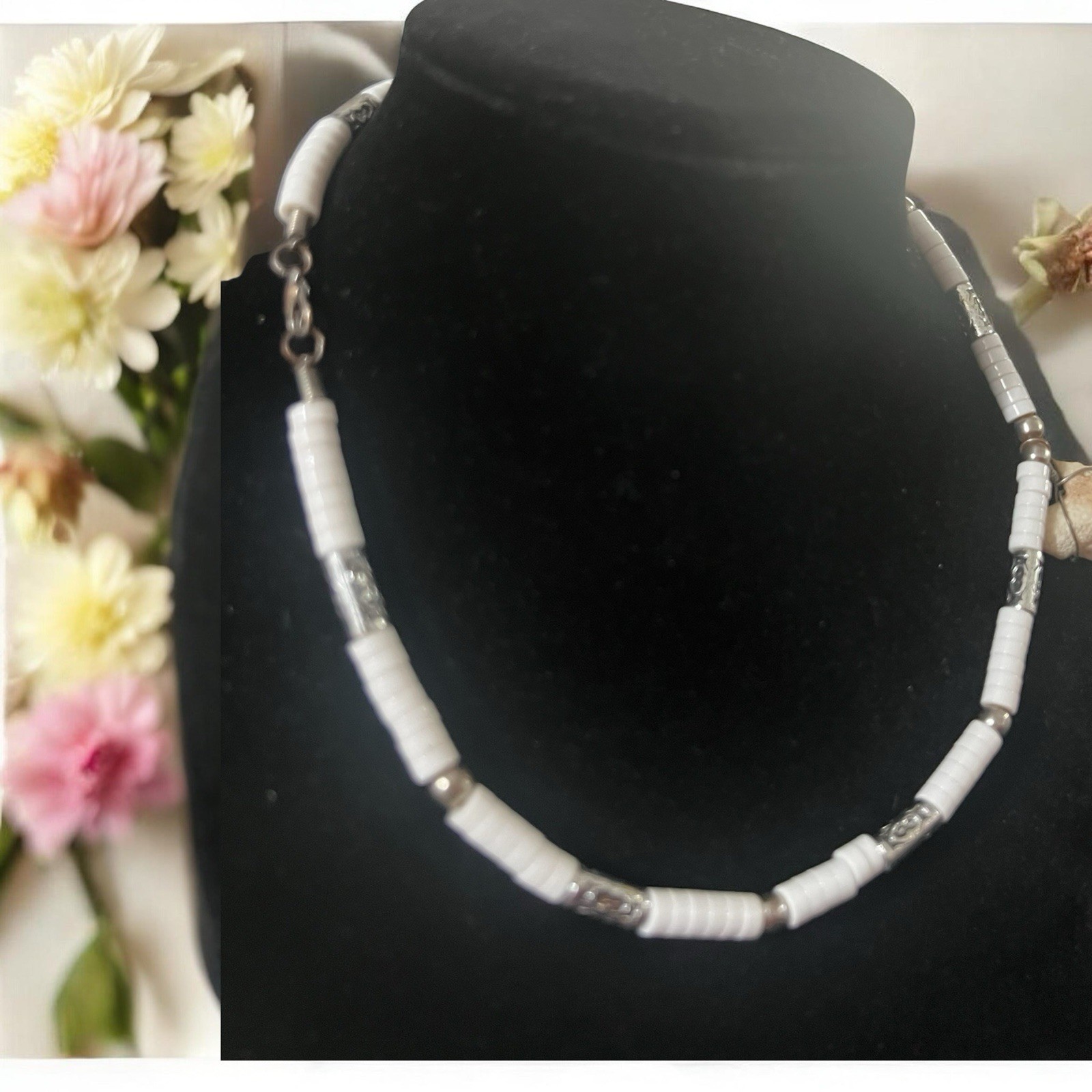 VTG Shell, Bead And Shark Tooth Beach Sand Sea Vacation Unisex Gift 20” Necklace